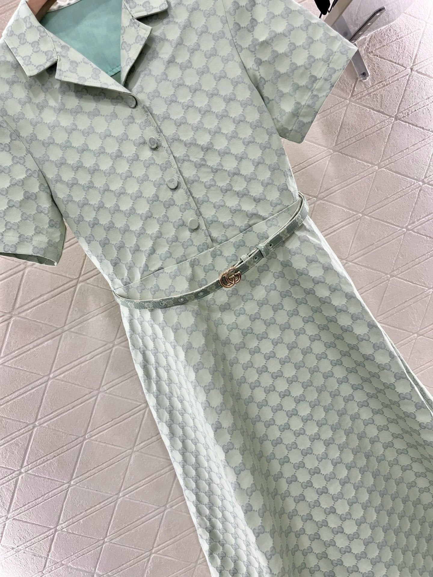 25 Jacquard waistband jumpsuit long skirt