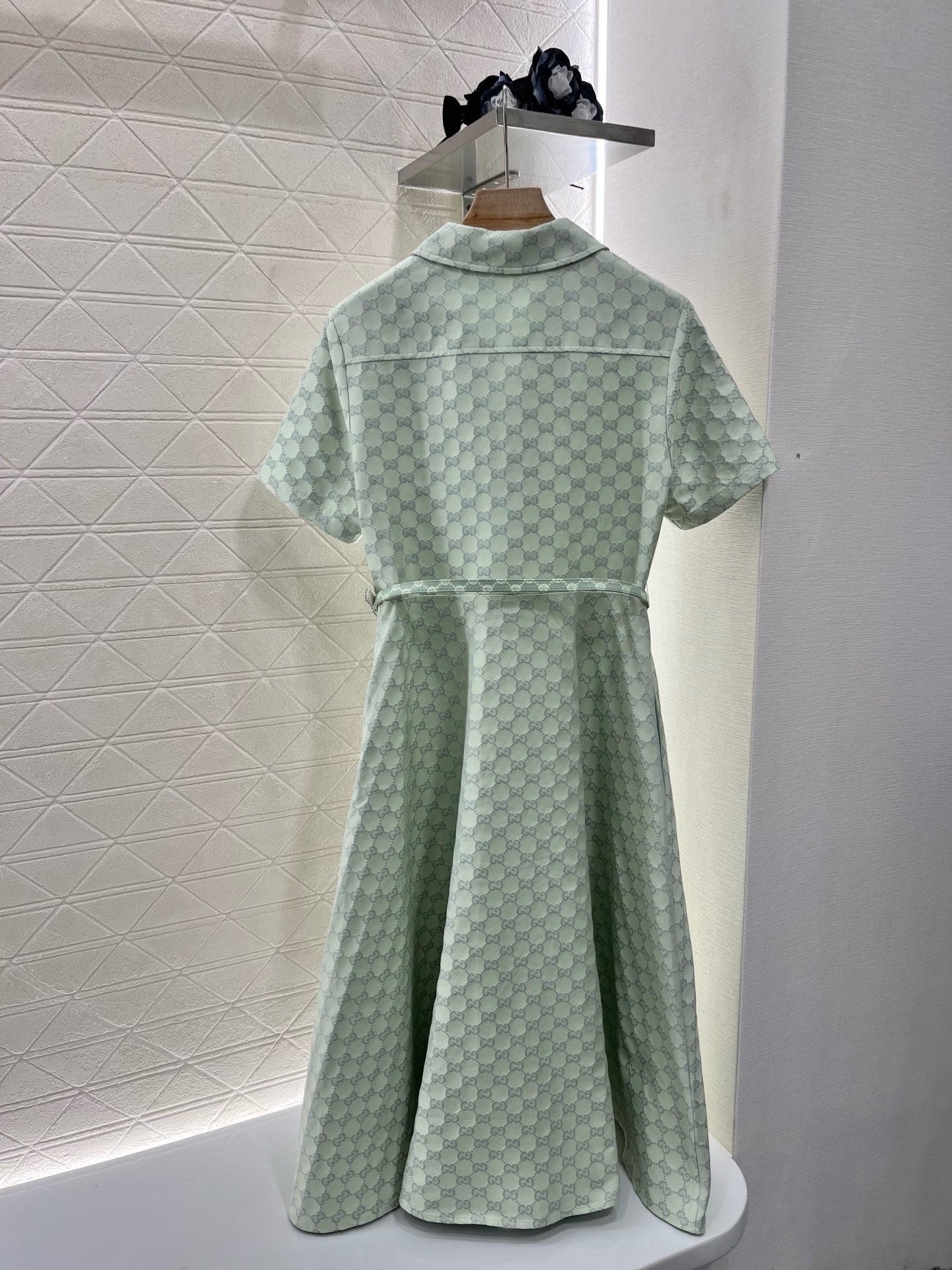 25 Jacquard waistband jumpsuit long skirt
