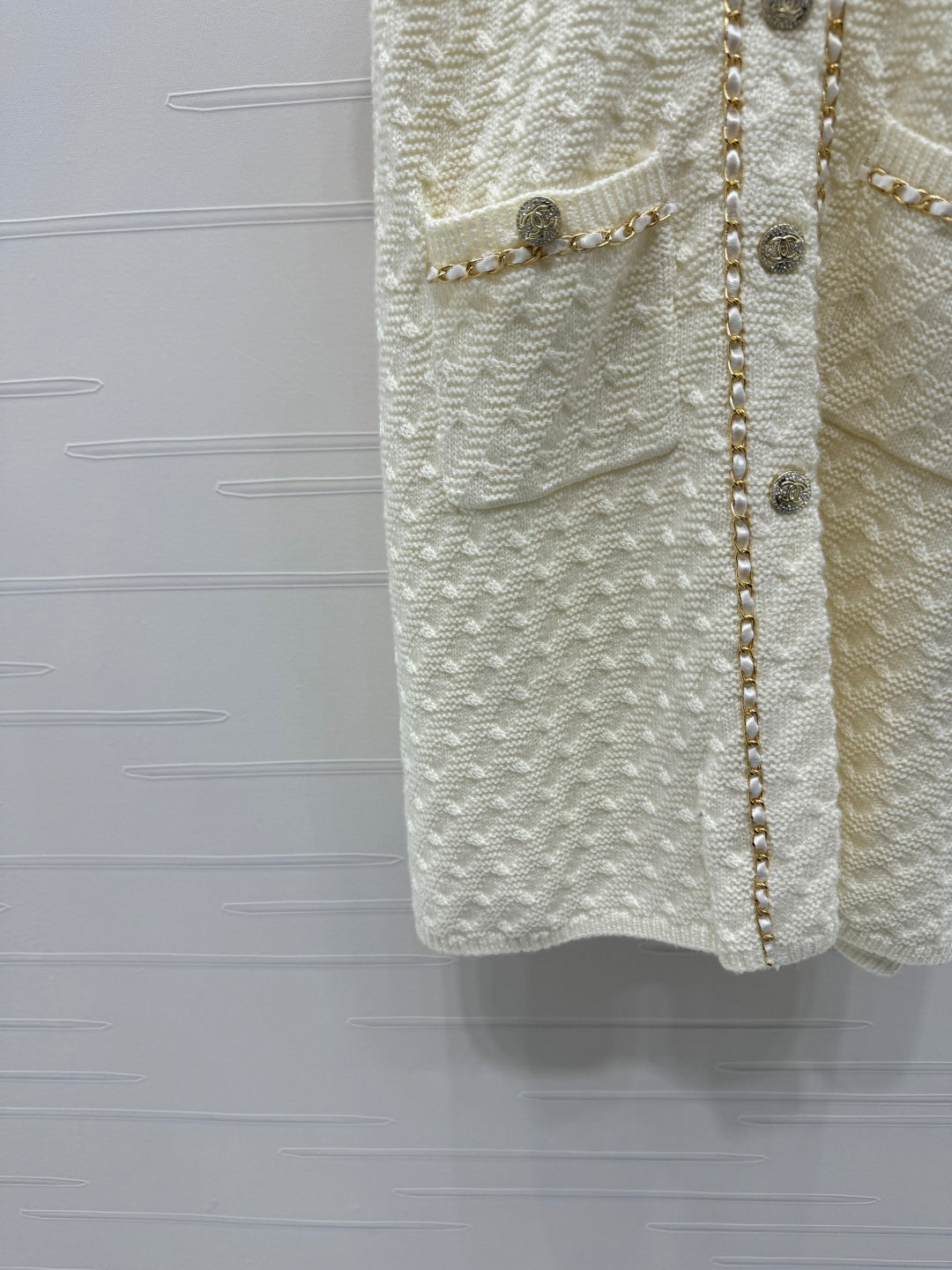 2025 Spring and Summer New Chain Knitted Vest Dress