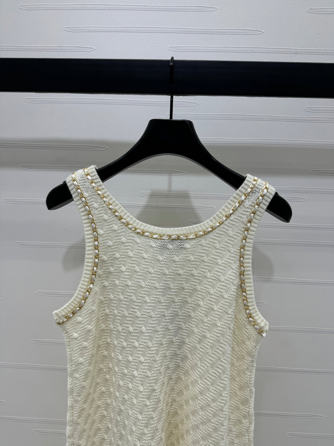 2025 Spring and Summer New Chain Knitted Vest Dress
