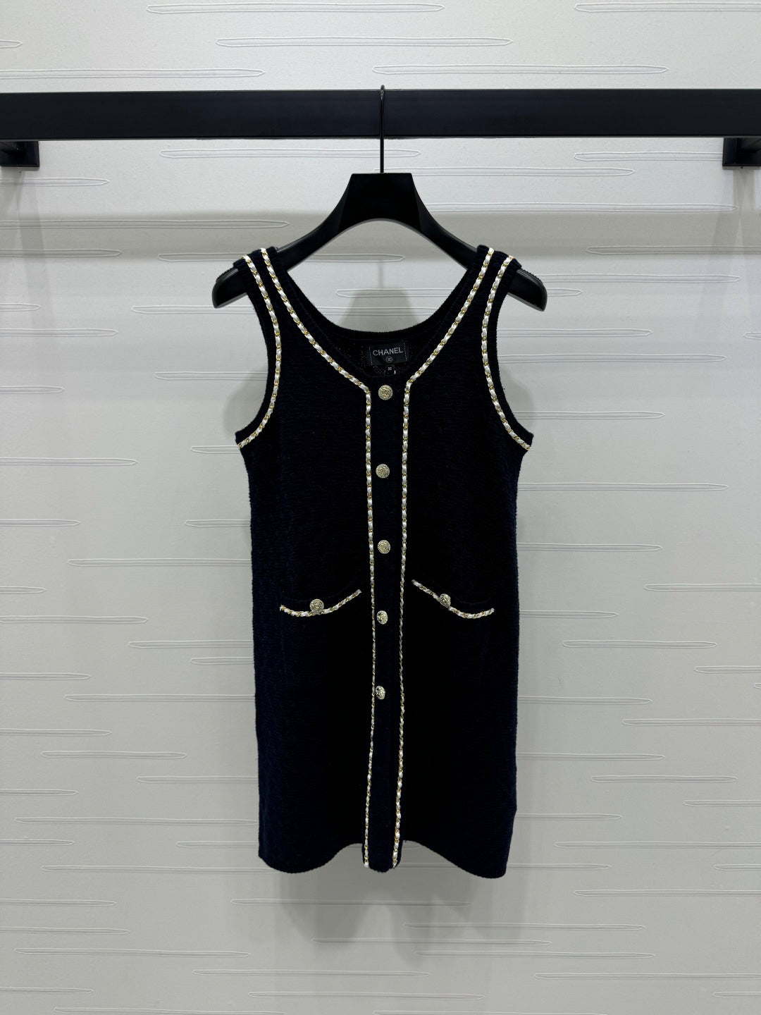2025 Spring and Summer New Chain Knitted Vest Dress