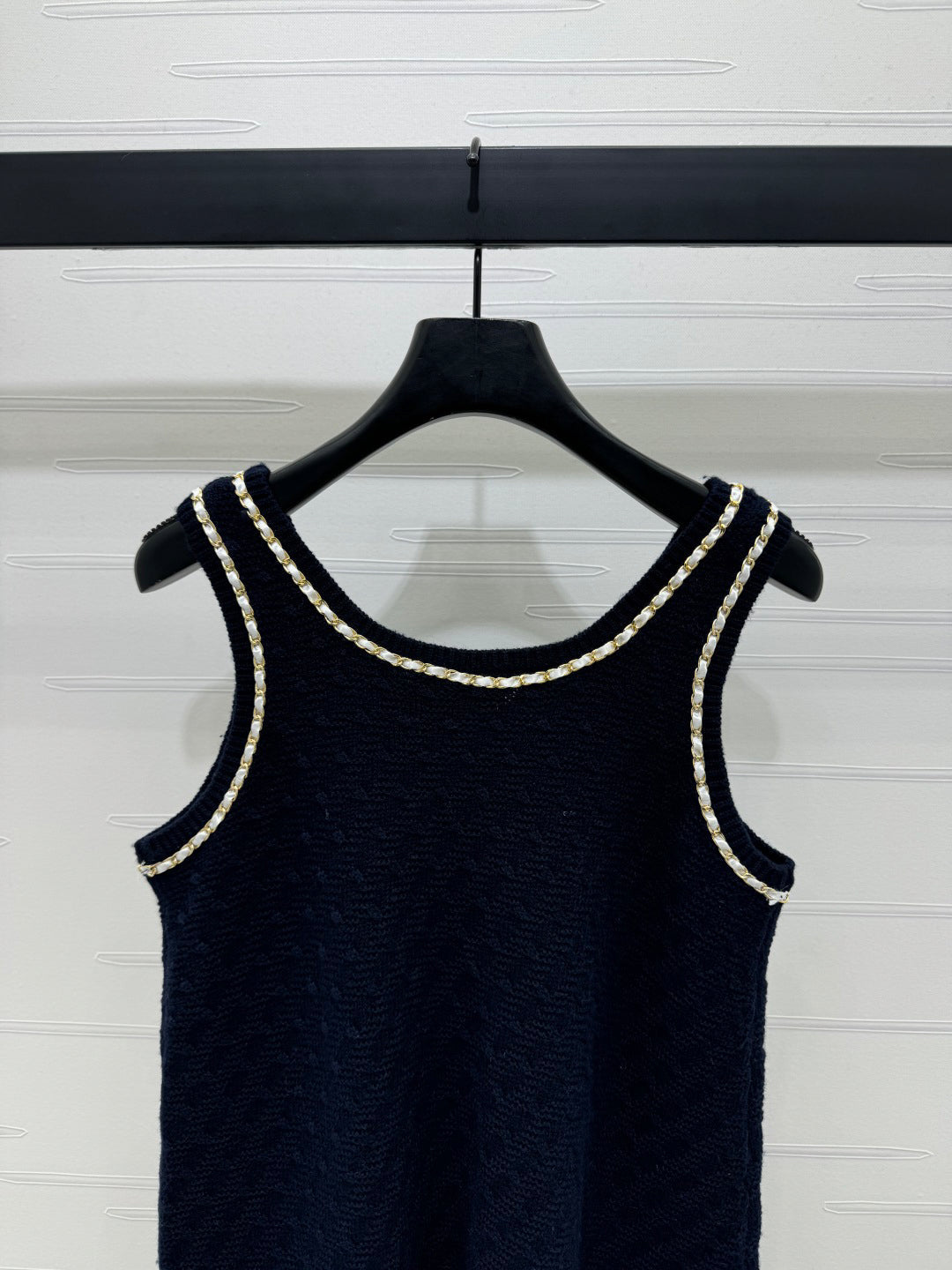 2025 Spring and Summer New Chain Knitted Vest Dress