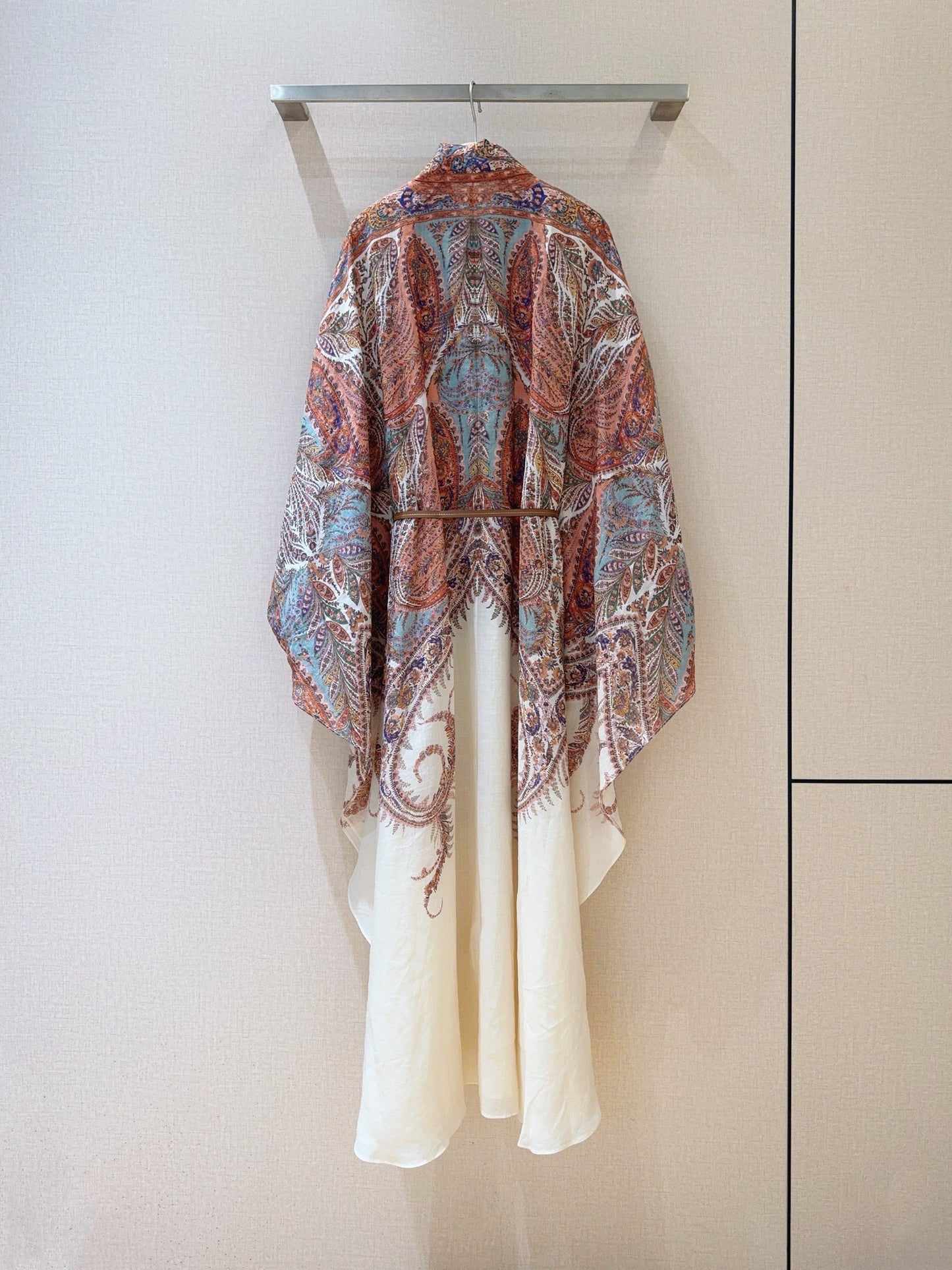 25 Summer New Collar Long Sleeve Midi Dress