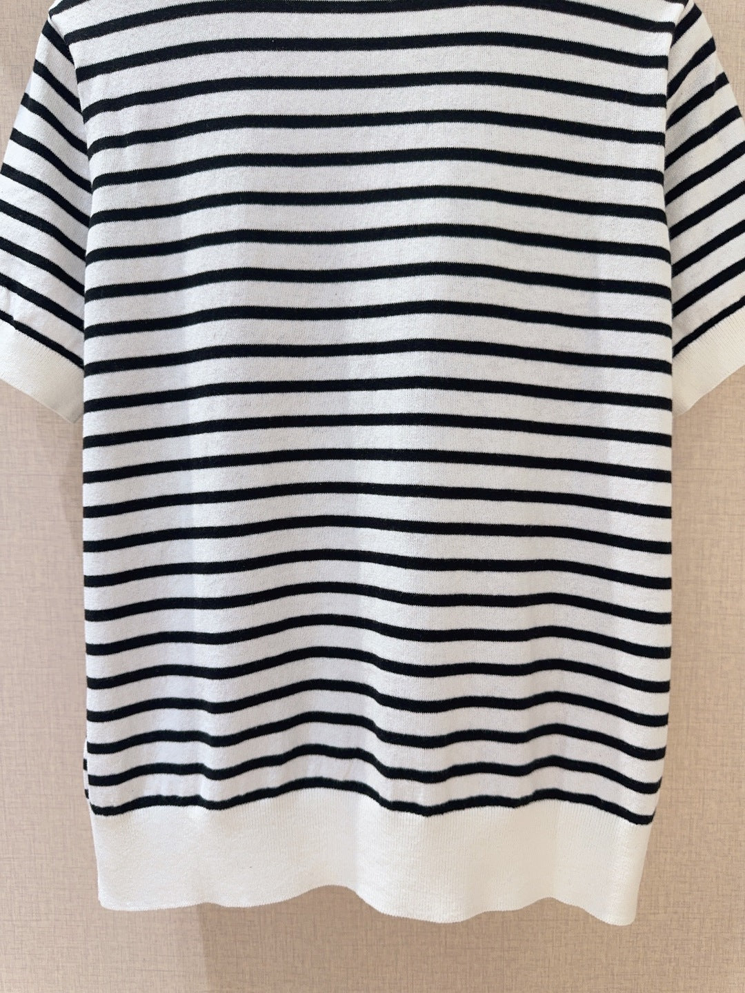 25 Spring and Summer New Round Neck Striped Print Short Sleeve