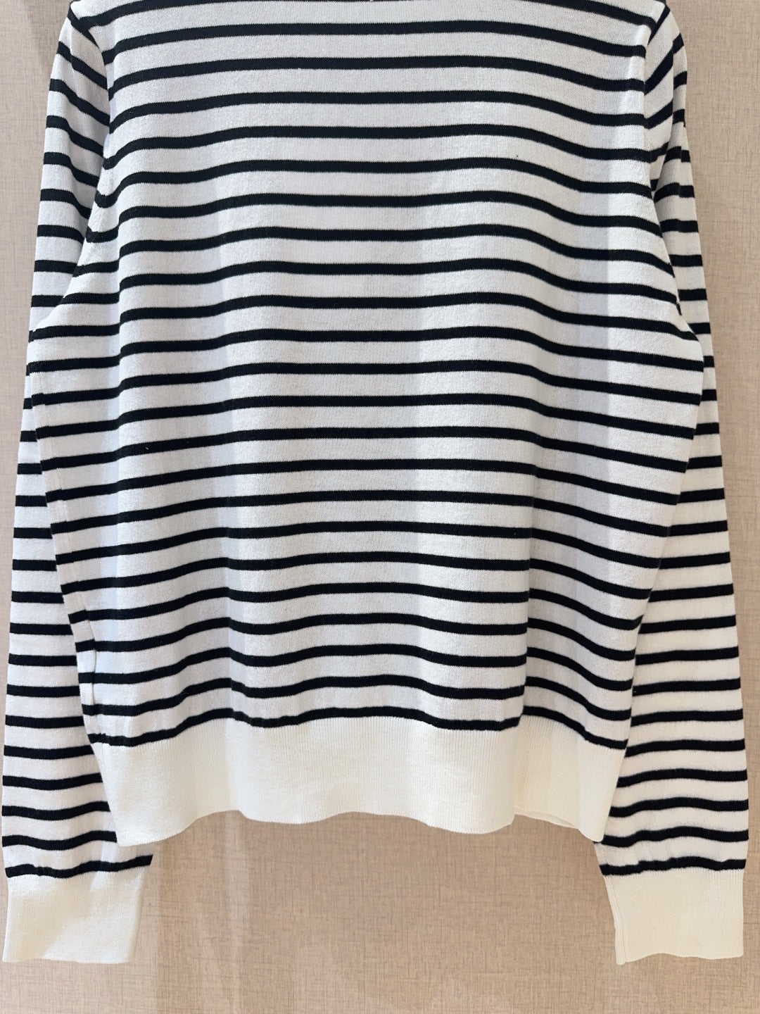 25 new Round Neck Striped Coconut Tree Print Pullover Long Sleeve