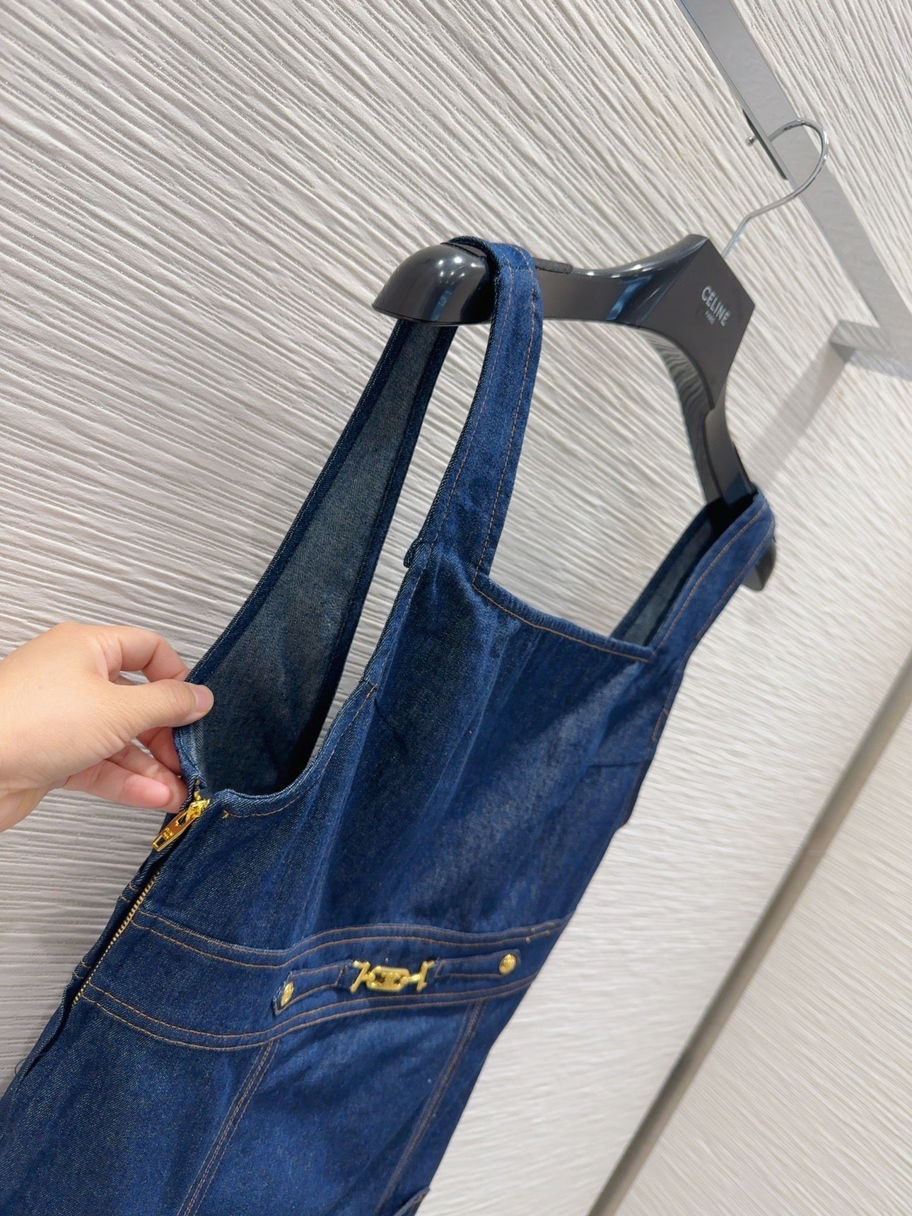 25SS New Style Denim Suspender Dress