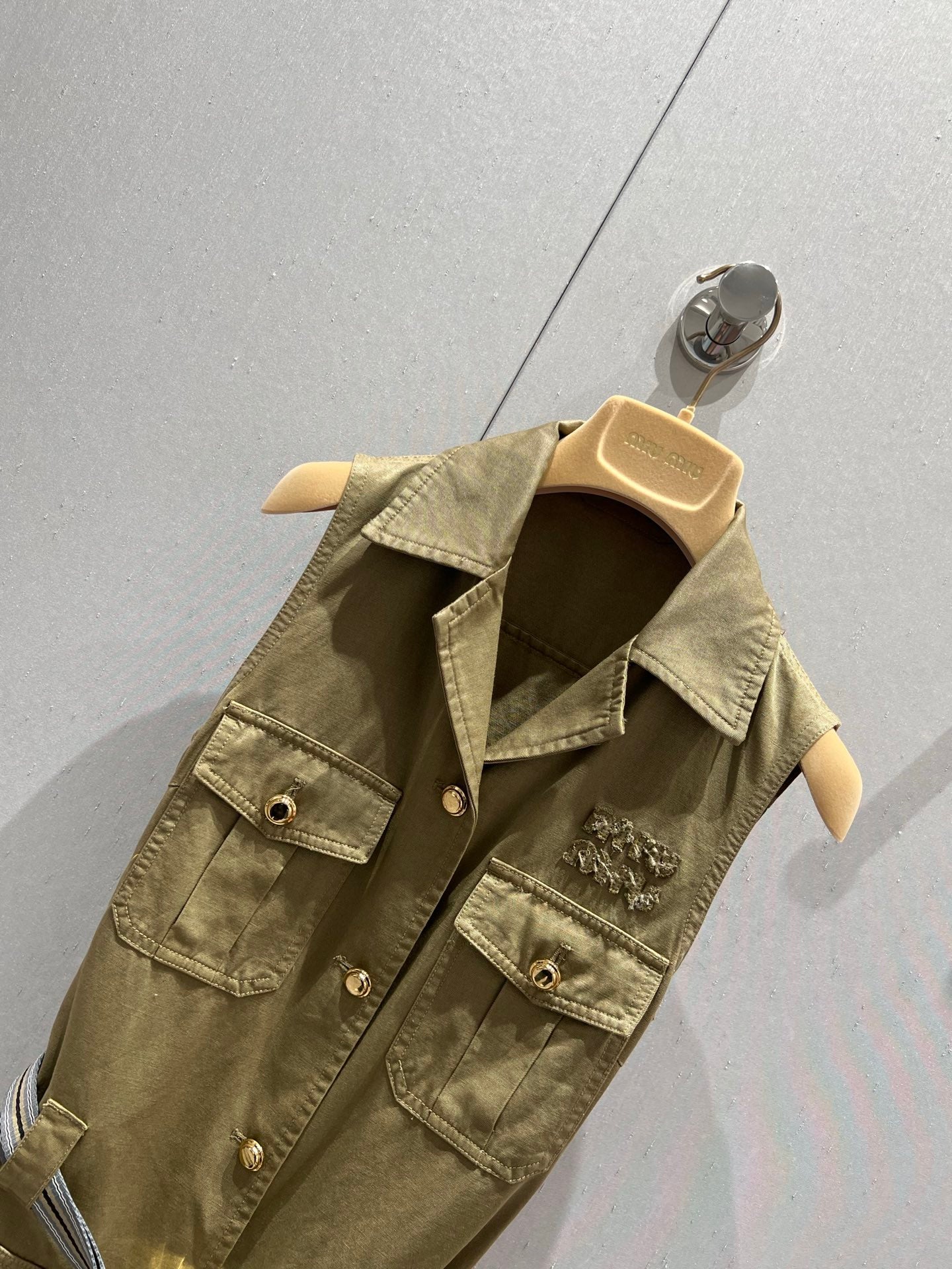 25Ss Spring and Summer New Intellectual Molecule Lapel Workwear Vest Dress