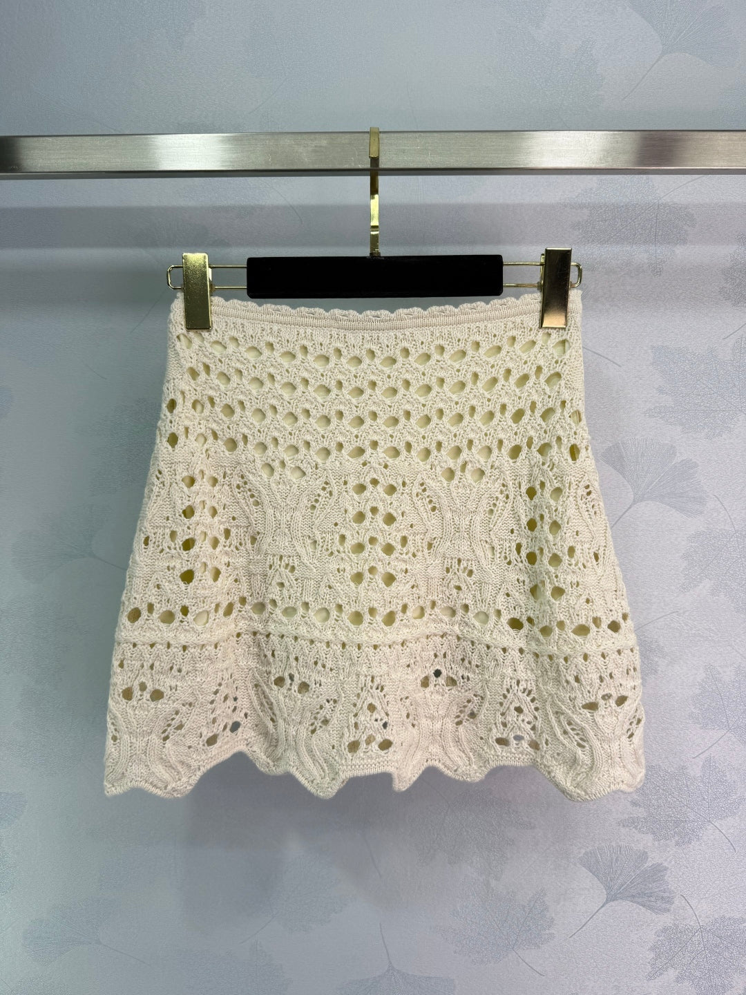 25 Spring and Summer New Style Hand Hook Short Sleeve Short Skirt Suit