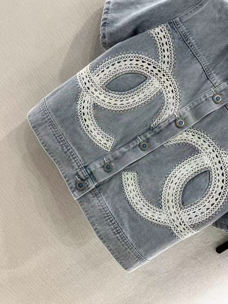 25ss Embroidered denim