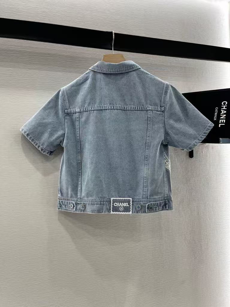 25ss Embroidered denim