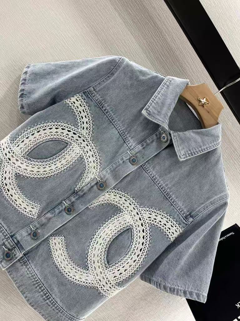 25ss Embroidered denim