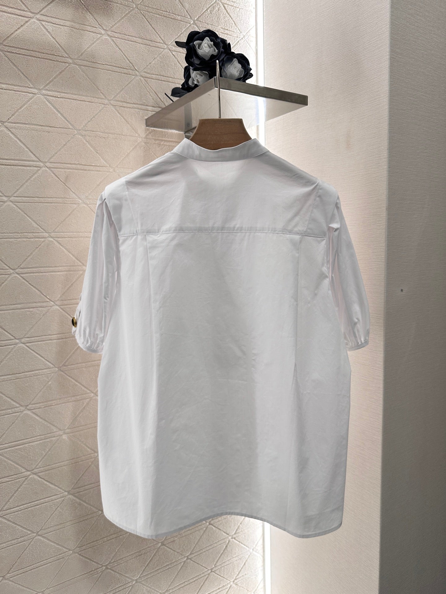 2025 Summer New Round Neck Puff Sleeve Shirt