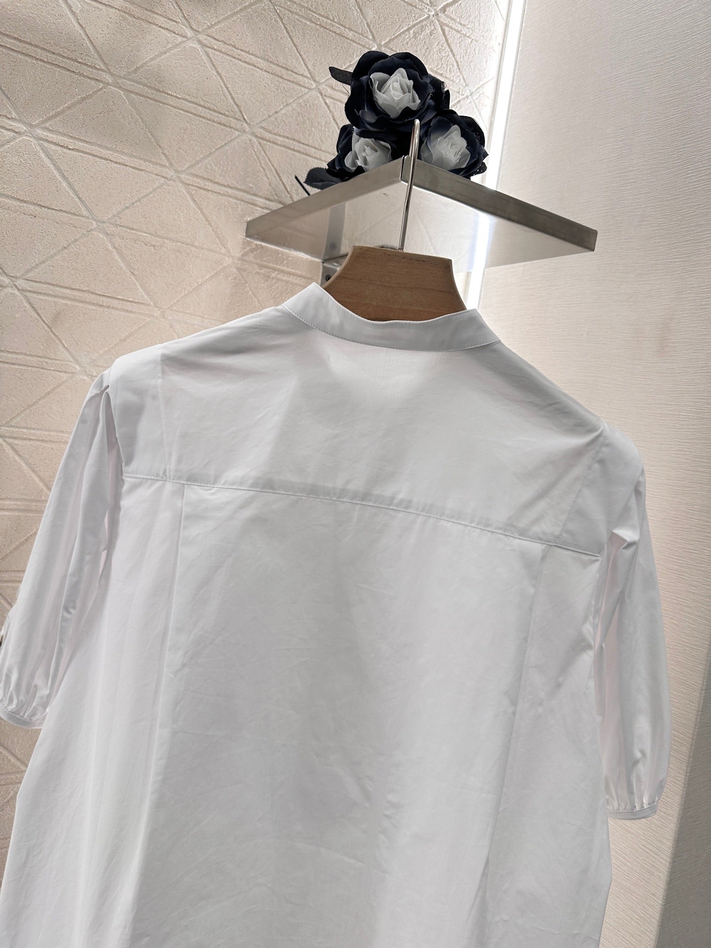 2025 Summer New Round Neck Puff Sleeve Shirt