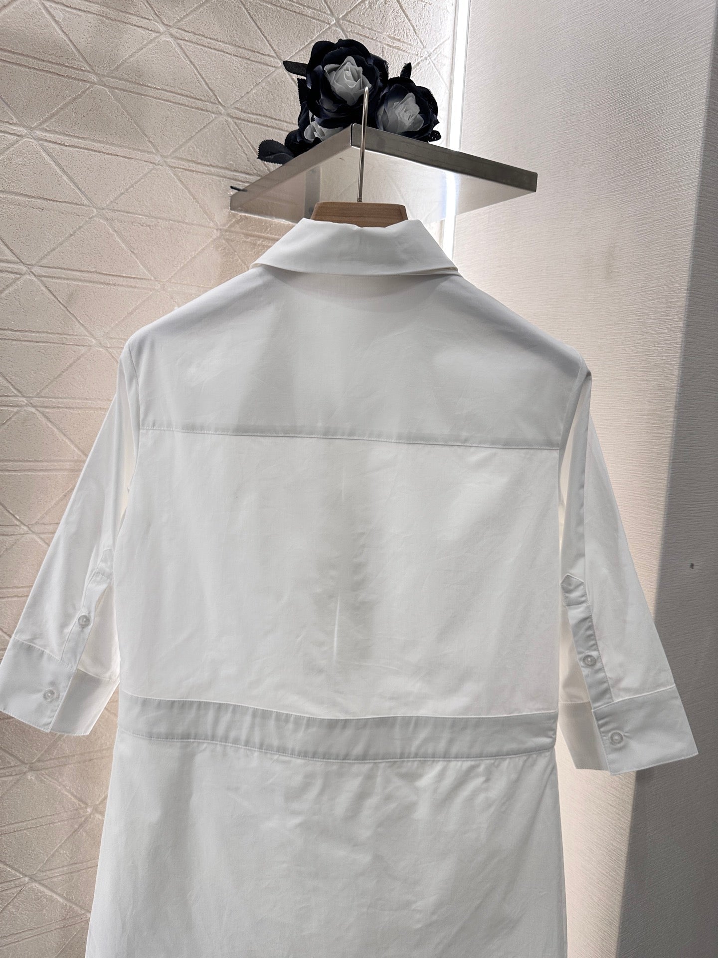 2025 Summer New Arrival Slit Tie Shirt Dress