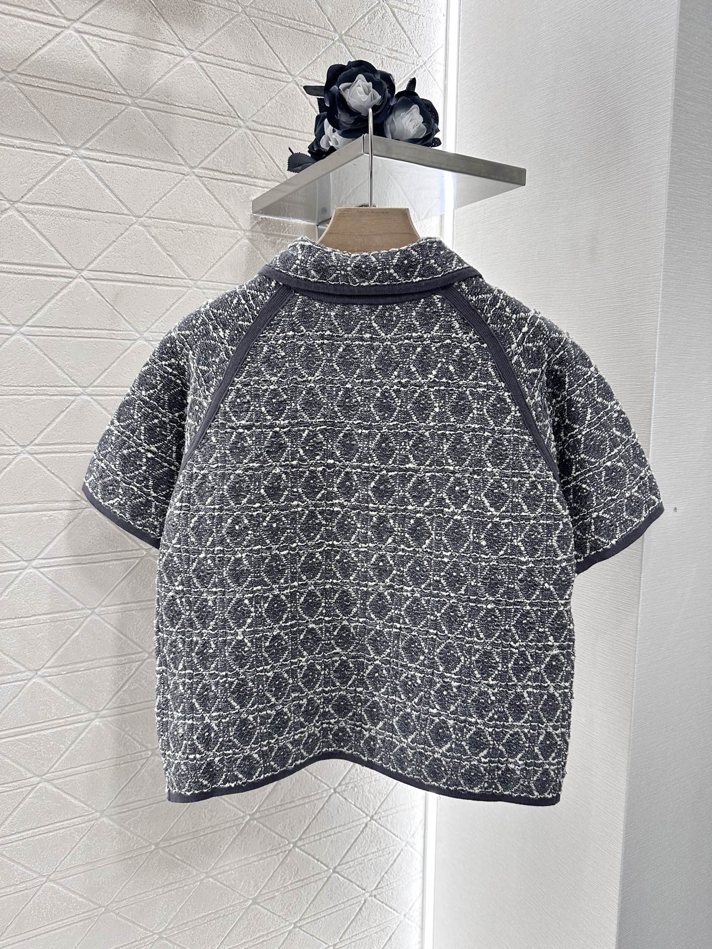 2025 Summer New Raglan Knitted Short Sleeve Cardigan