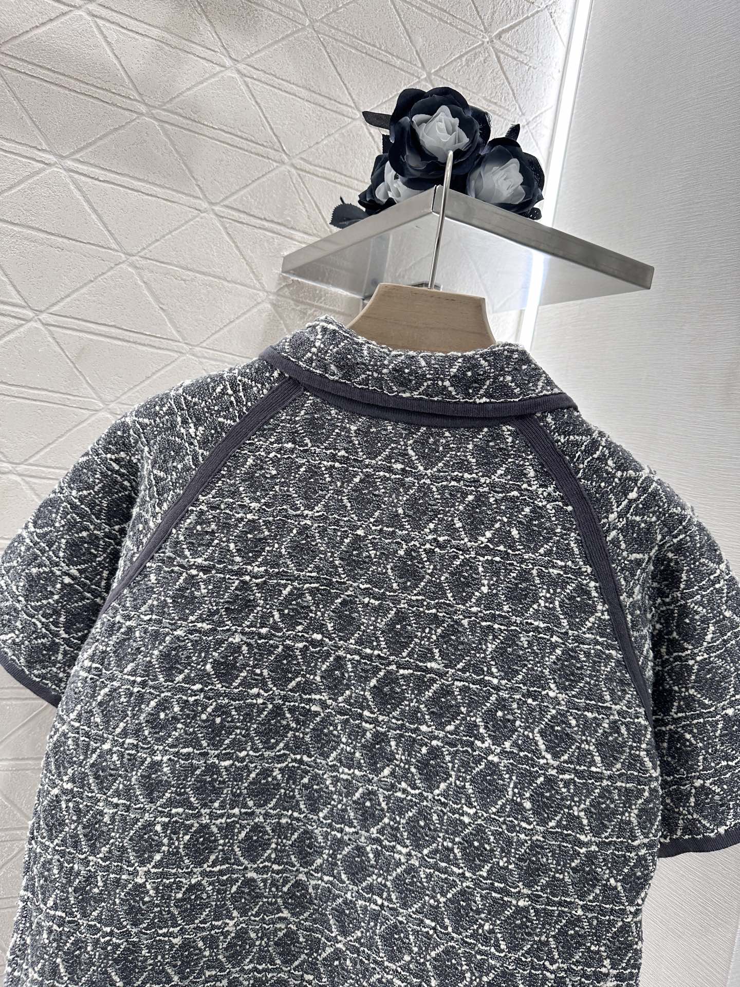 2025 Summer New Raglan Knitted Short Sleeve Cardigan