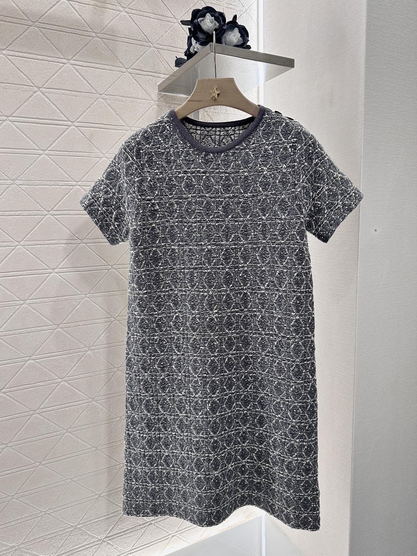 2025 New Arrival Raglan Knitted Short Sleeve Dress