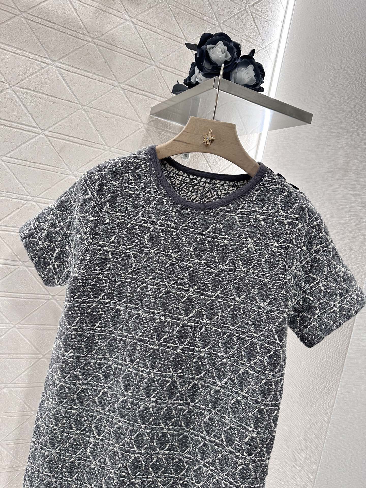 2025 New Arrival Raglan Knitted Short Sleeve Dress
