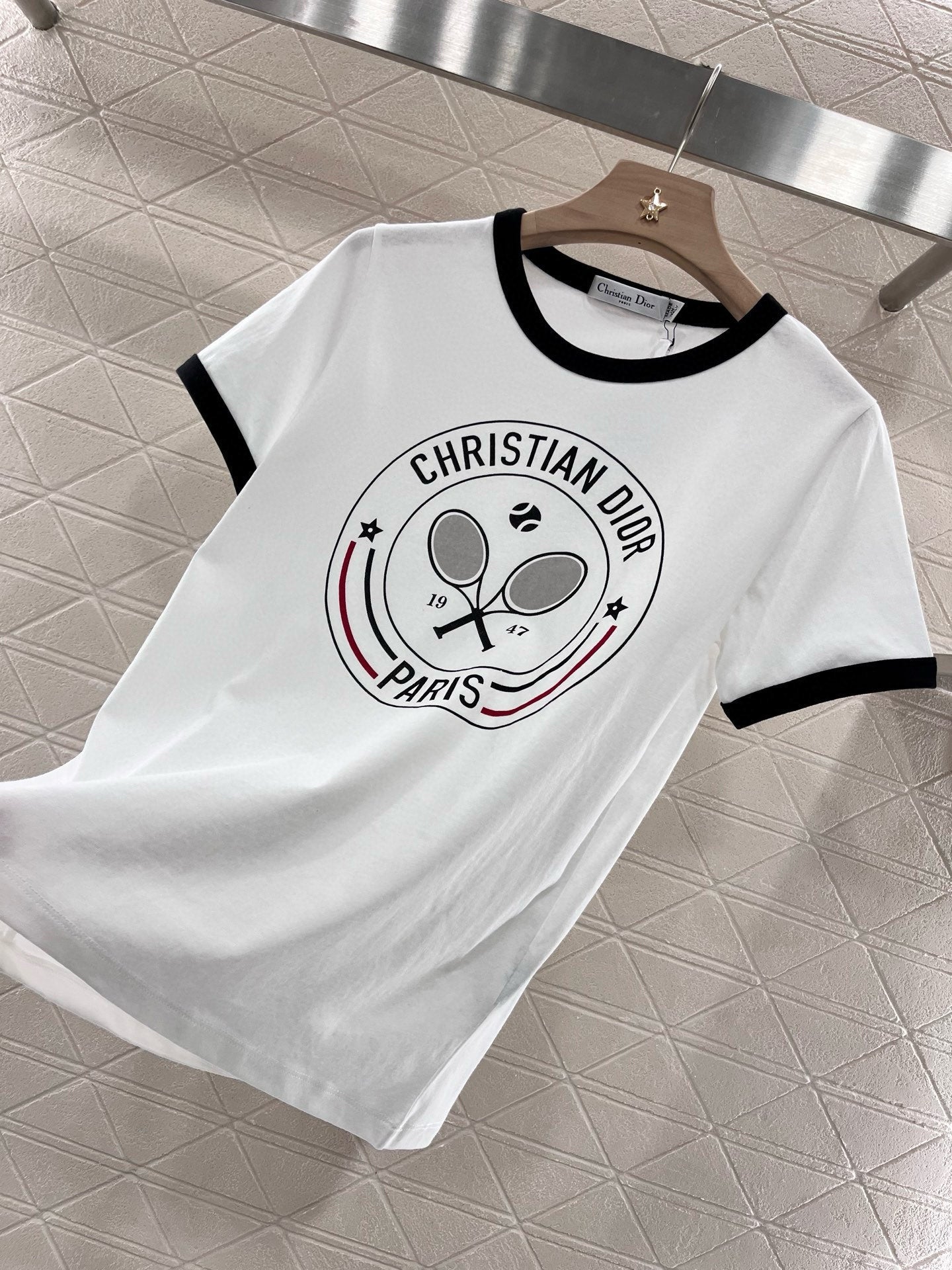 2025 Summer New Style Hemming Printed Tennis T-shirt