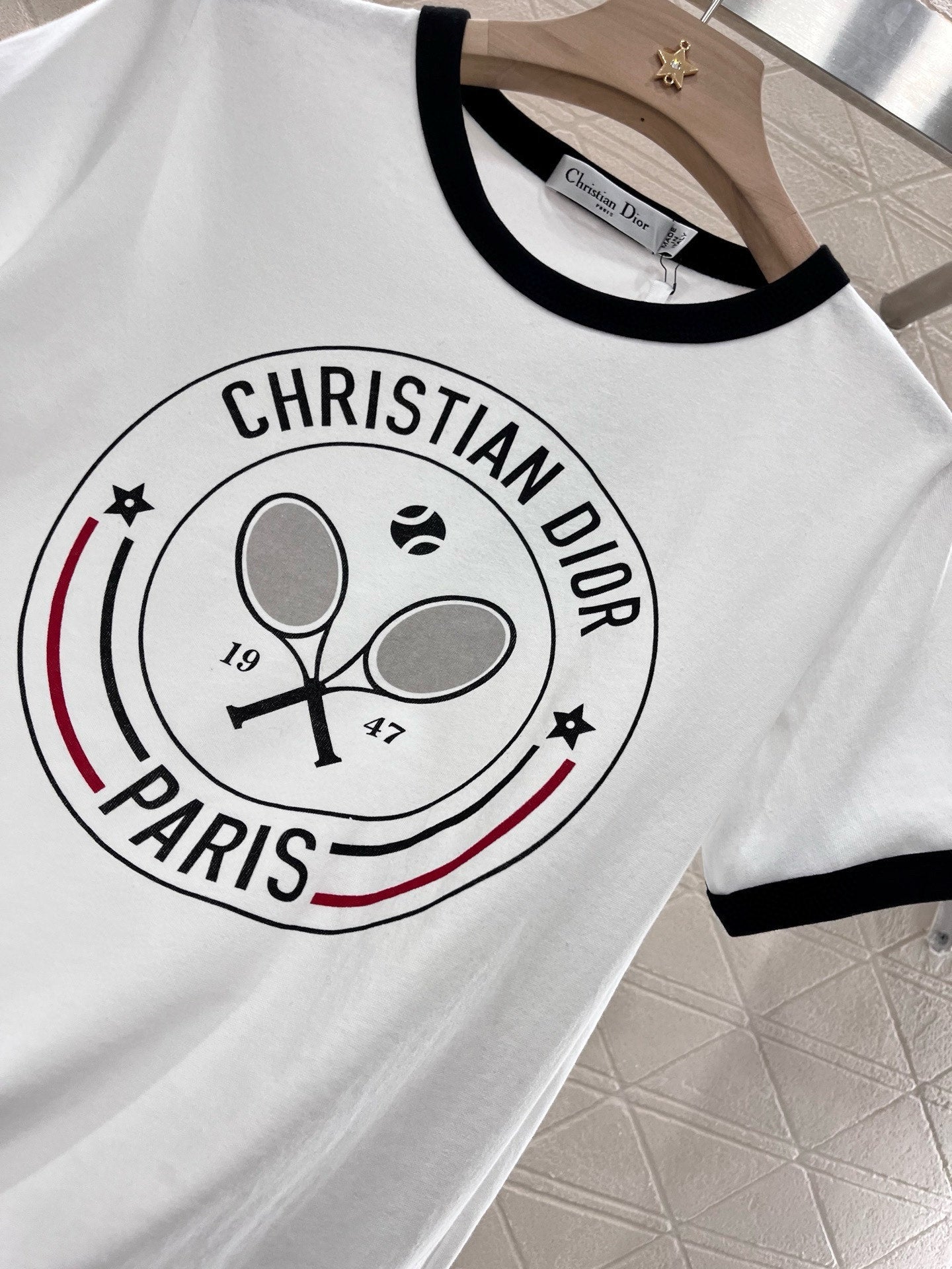2025 Summer New Style Hemming Printed Tennis T-shirt