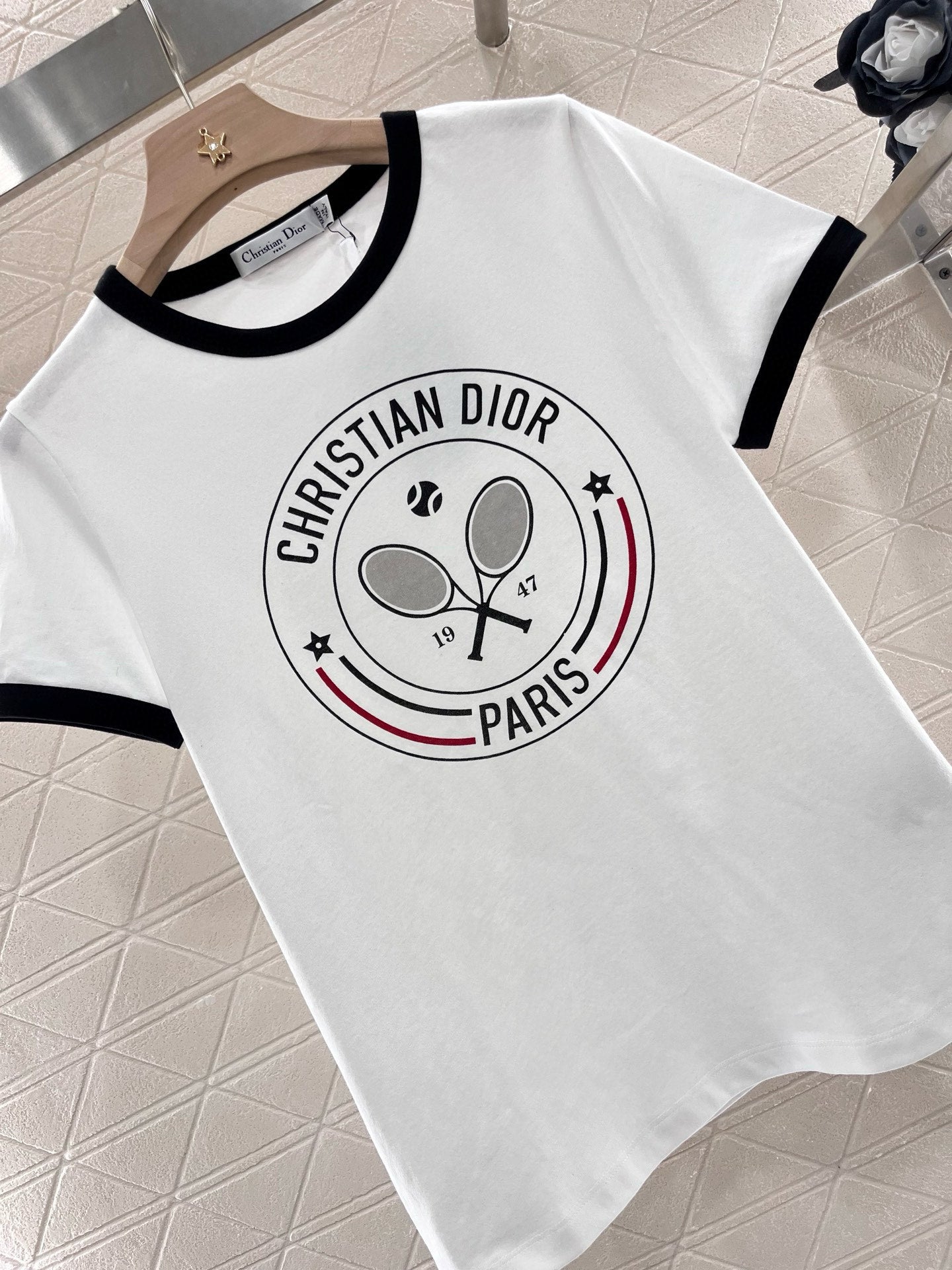 2025 Summer New Style Hemming Printed Tennis T-shirt
