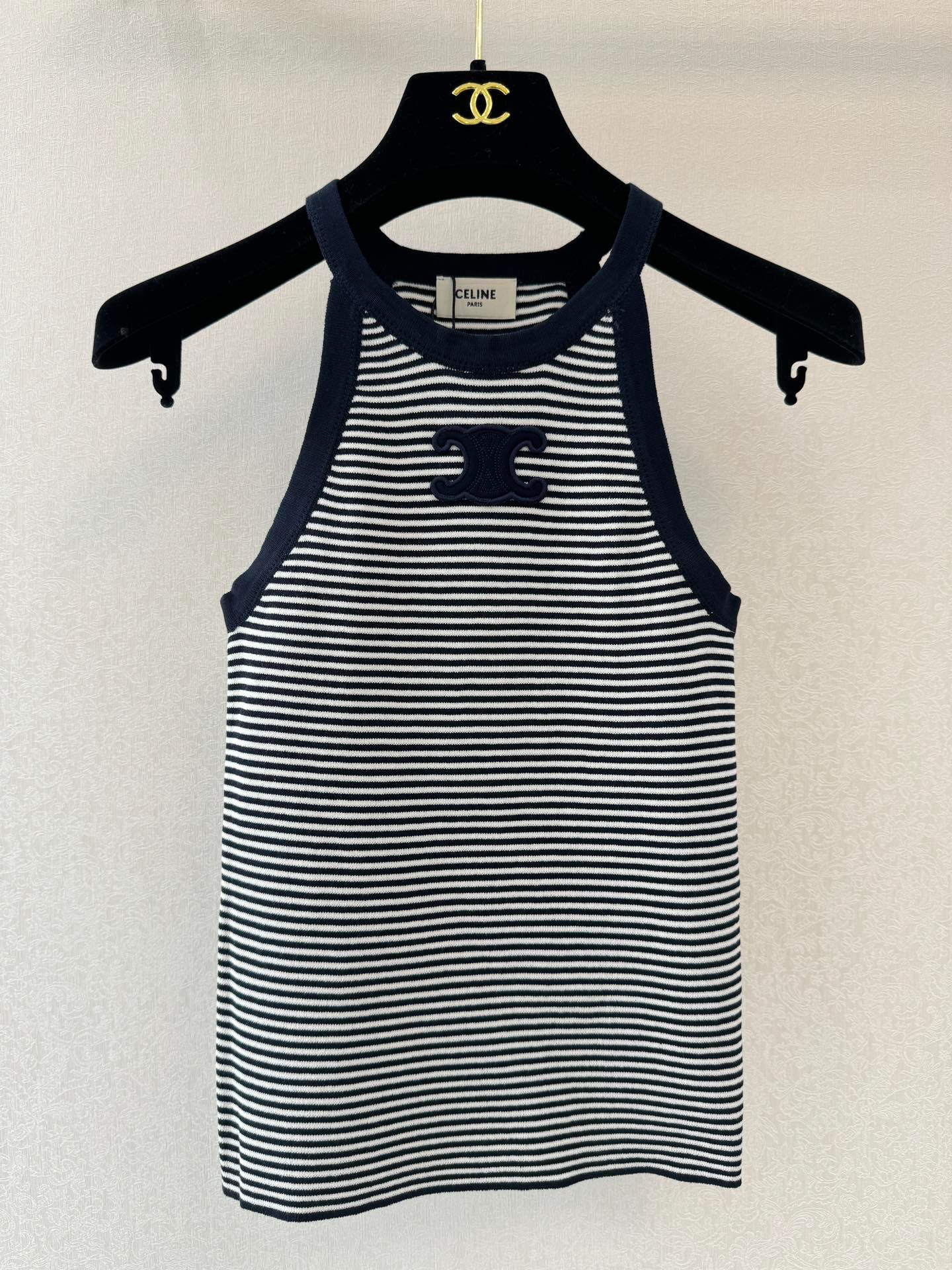 25 Summer New Striped Halter Vest
