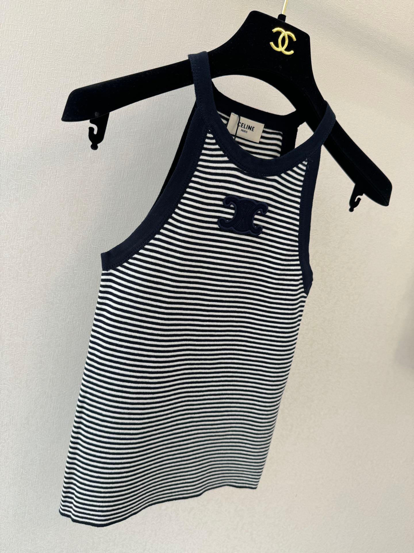 25 Summer New Striped Halter Vest