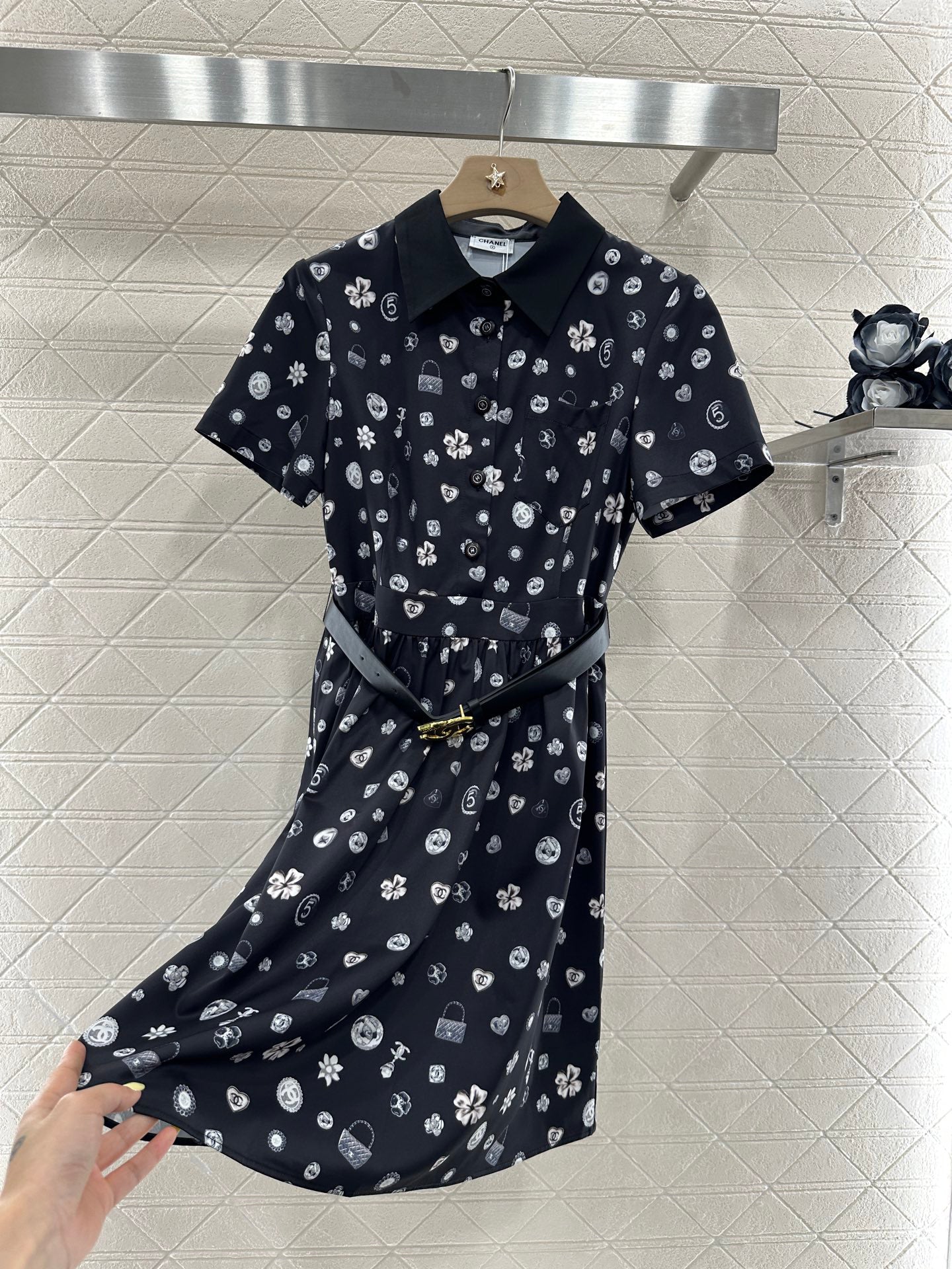25 new summer printed lapel dresses