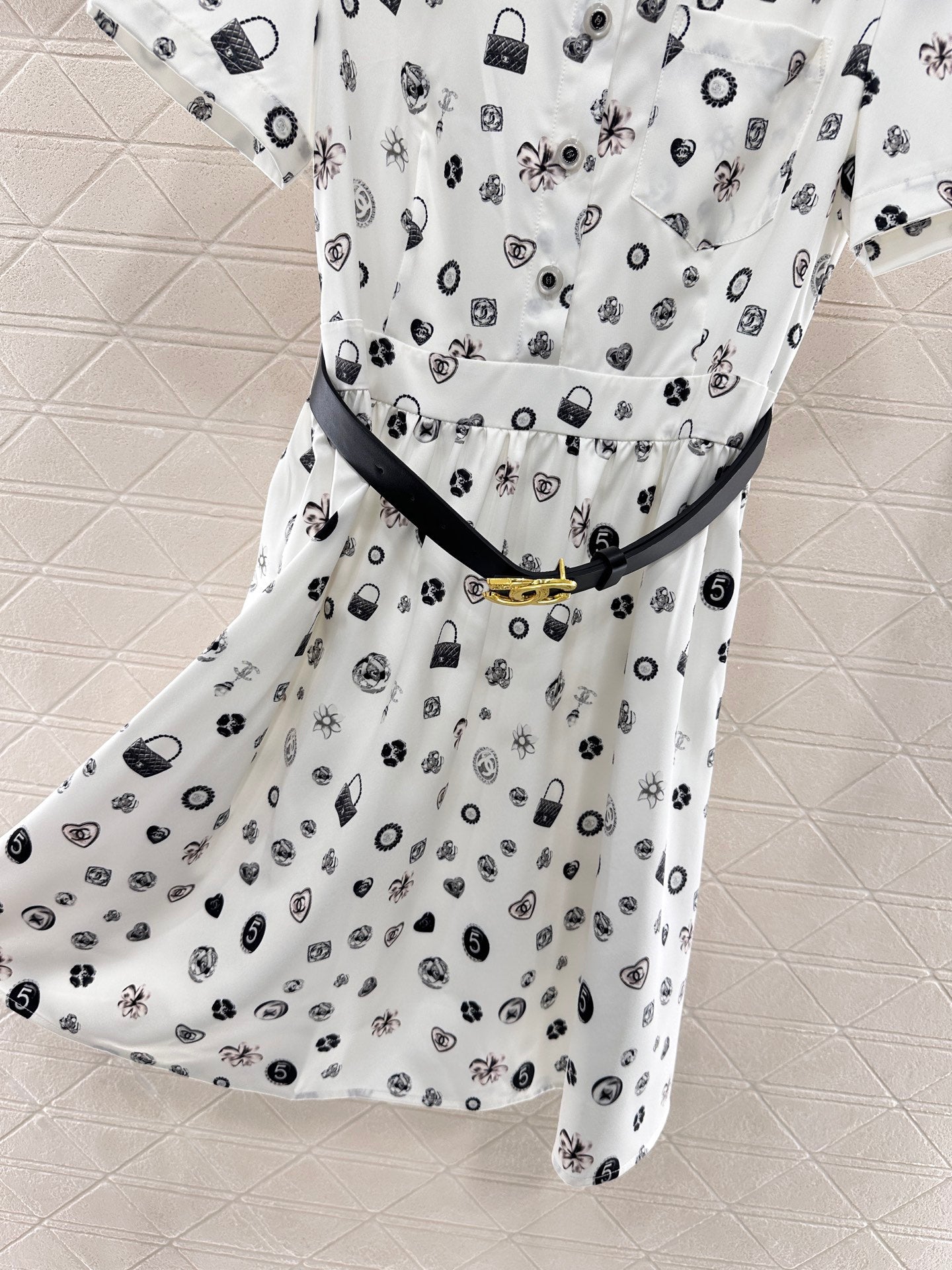 25 new summer printed lapel dresses