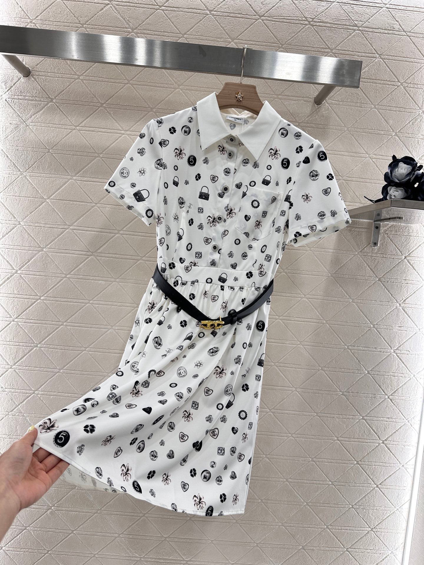 25 new summer printed lapel dresses