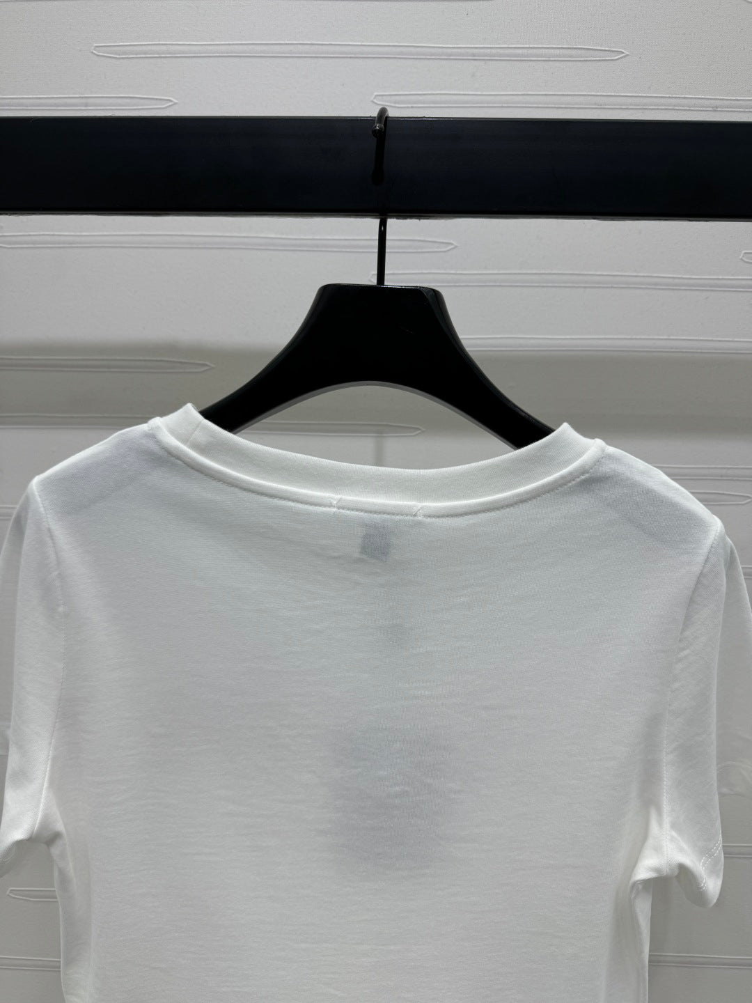 2025 Spring and Summer New Short Embroidered Letter Chain Short Sleeve T-shirt