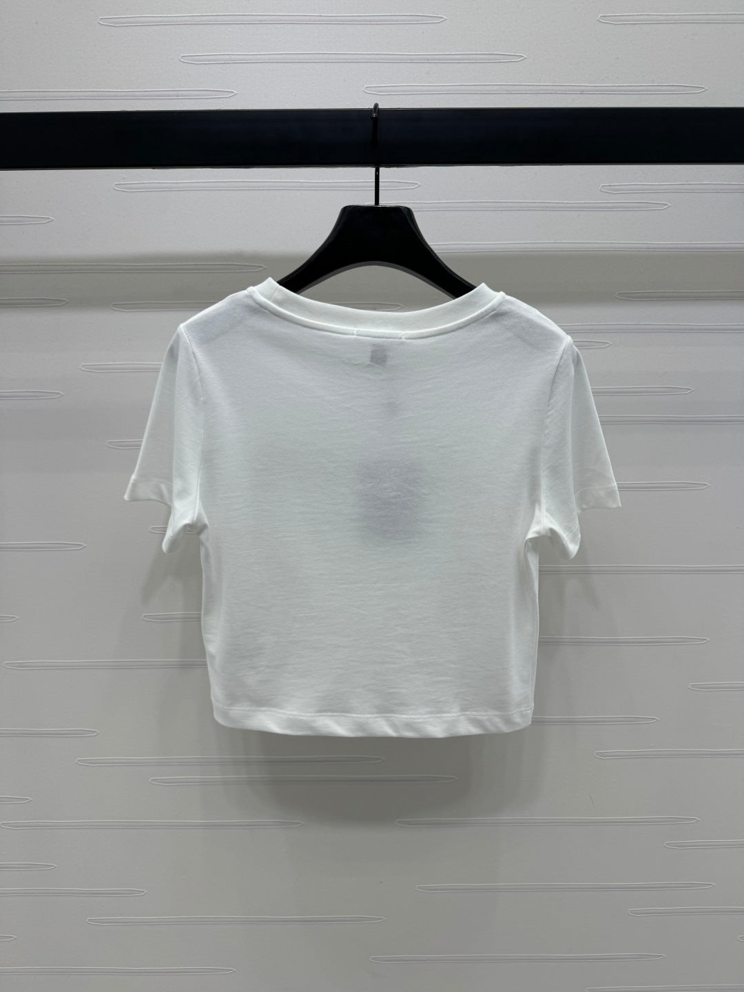 2025 Spring and Summer New Short Embroidered Letter Chain Short Sleeve T-shirt