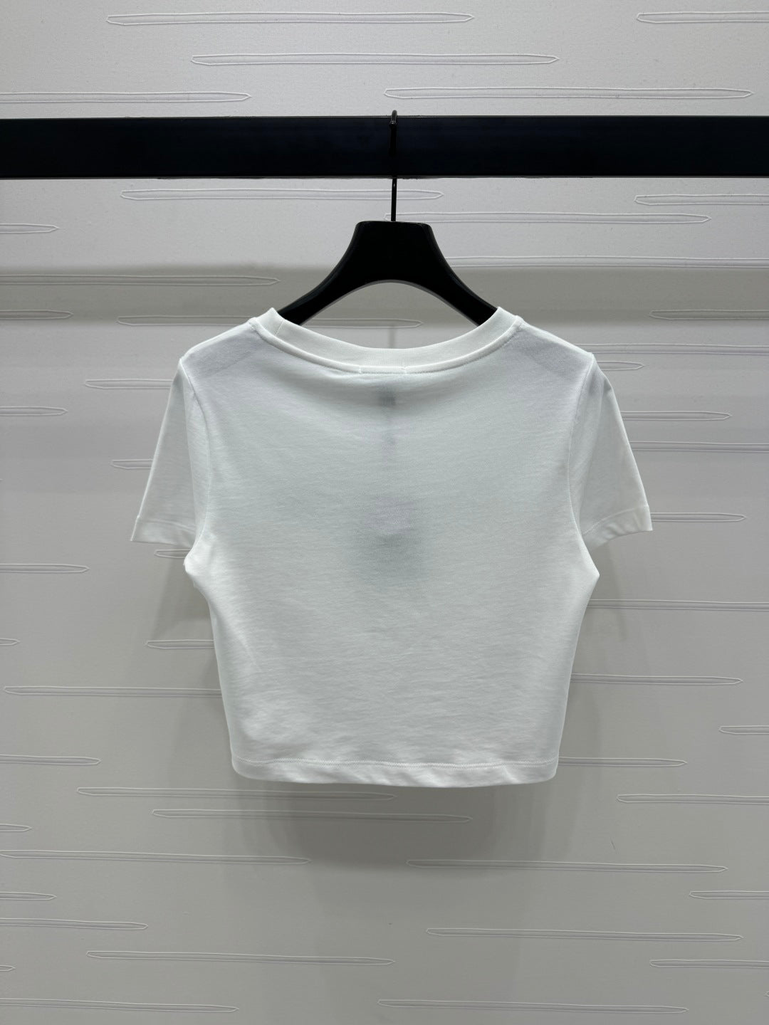 2025 Spring and Summer New Short Embroidered Letter Chain Short Sleeve T-shirt