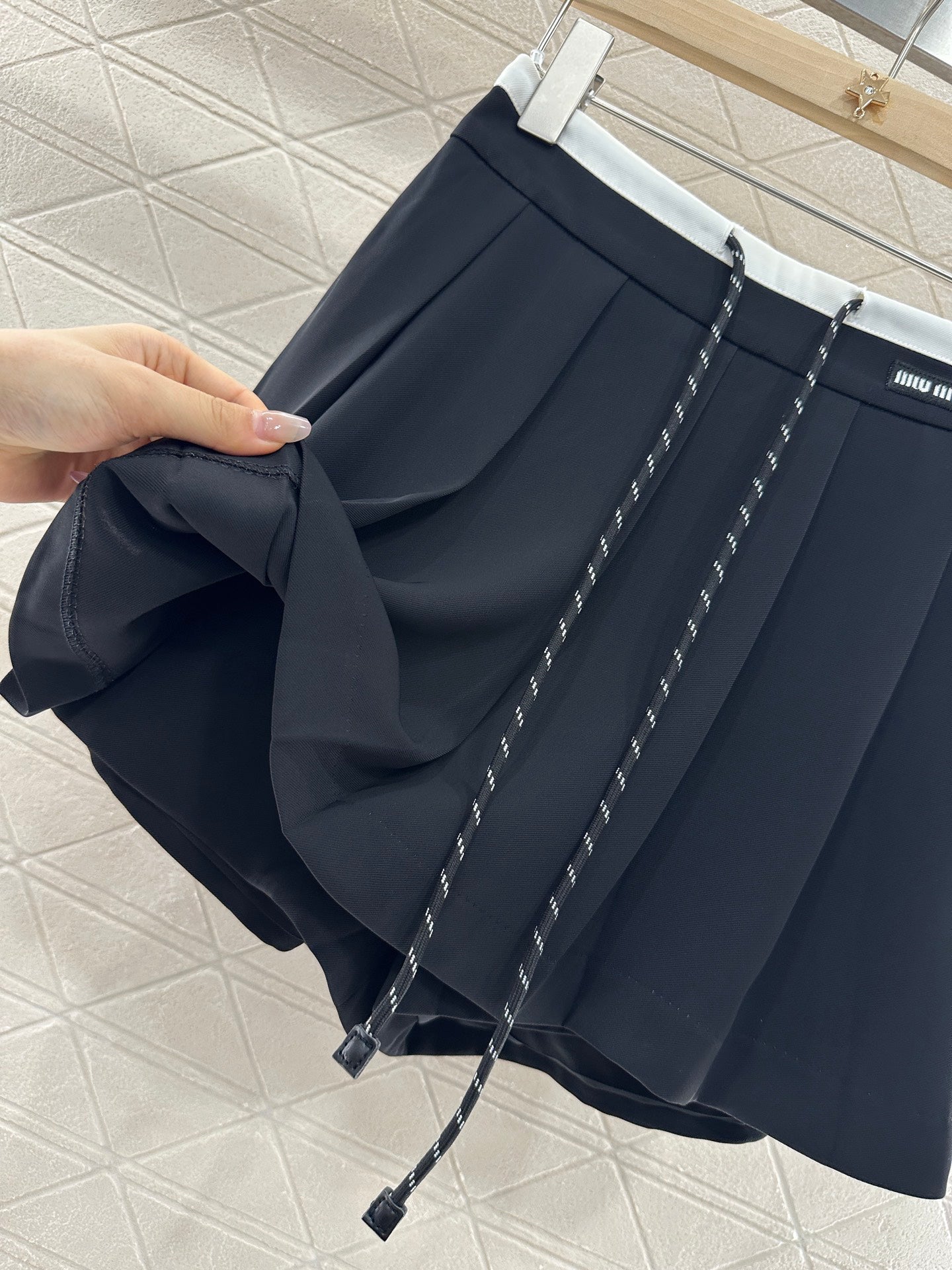 2025 Summer New Drawstring Pleated Short Skirt