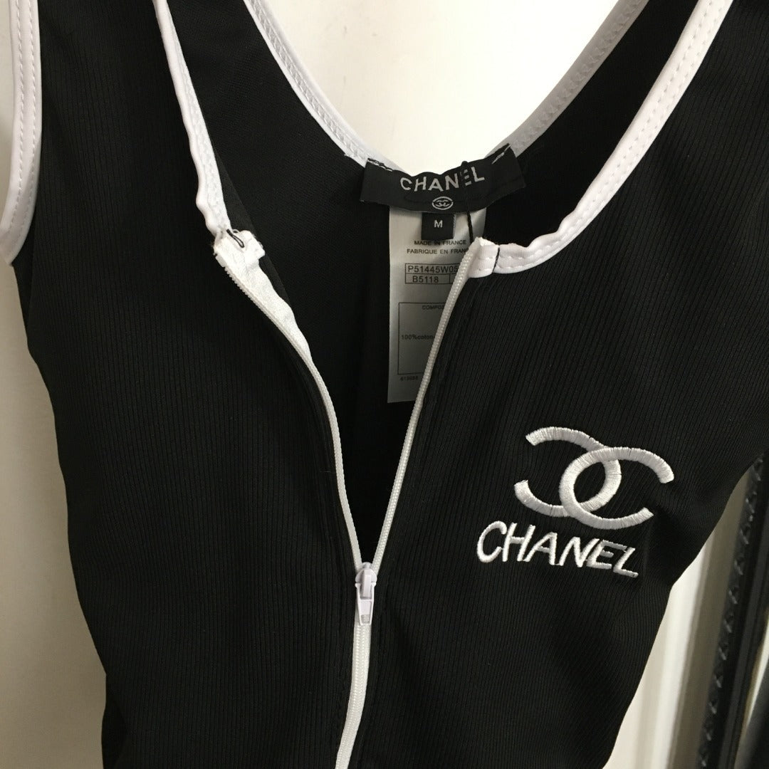 25 new logo embroidered sling one-piece swimsuit