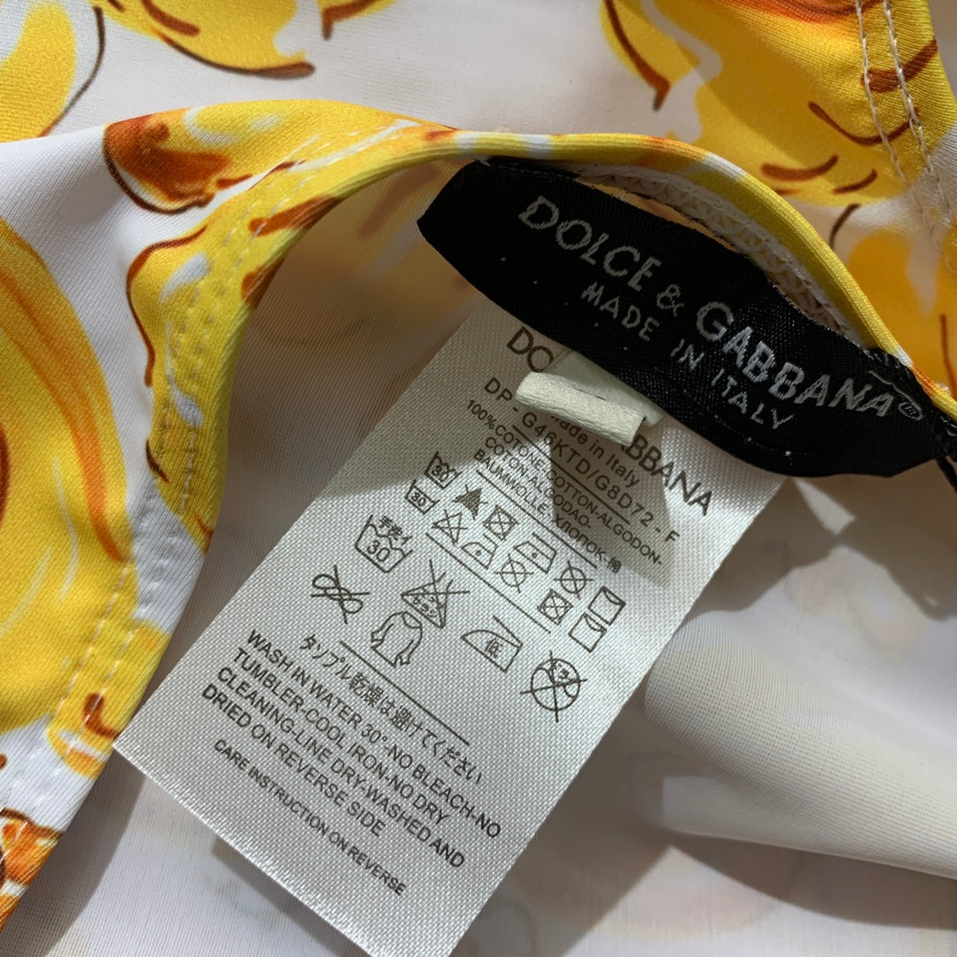 25 Summer new golden retro pattern print swimsuit
