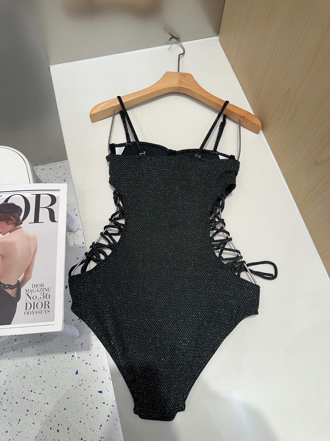 C 25 Gorgeous Waistless Halter One-piece Swimsuit