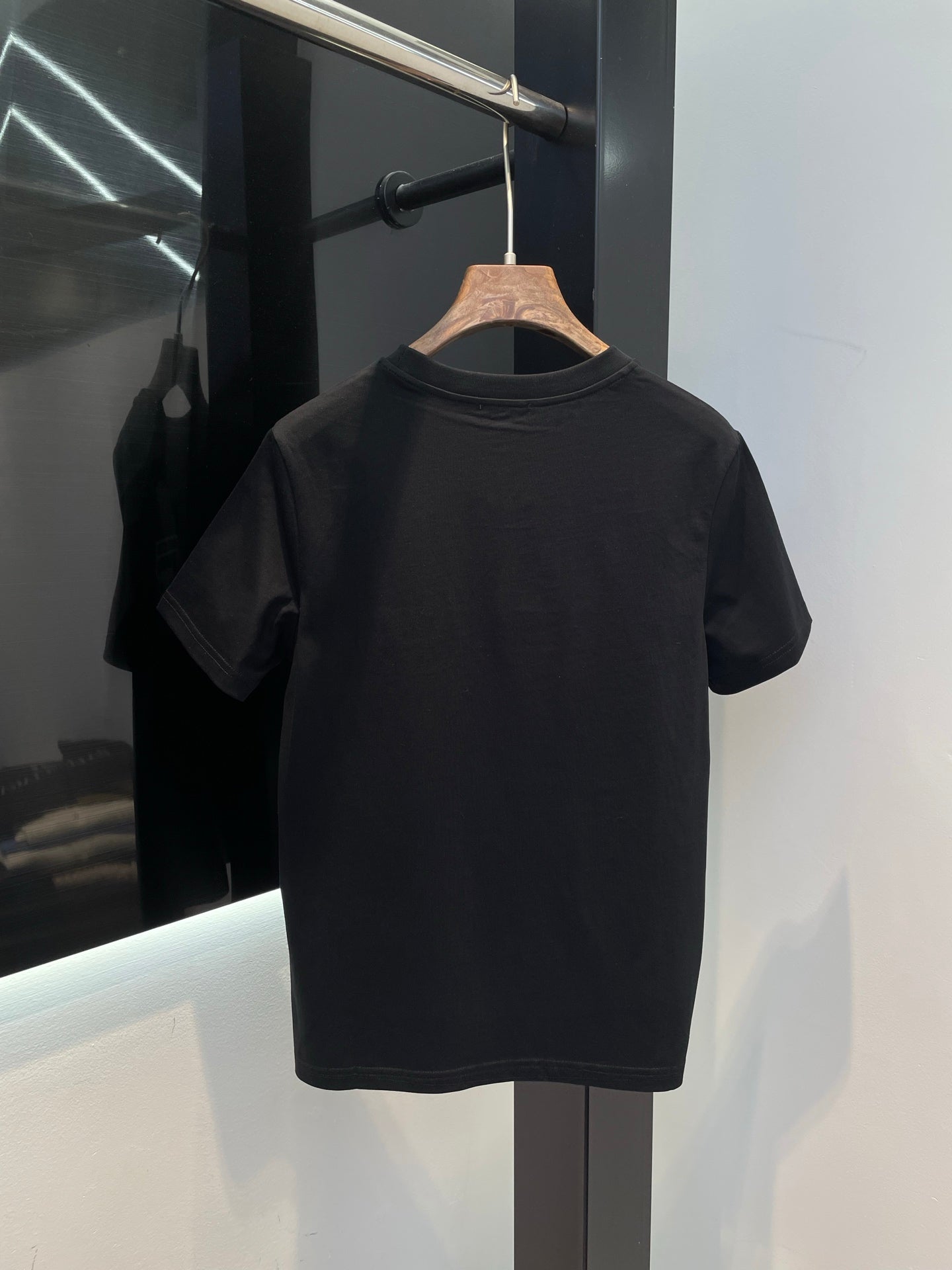 25 Summer new long-sleeved diamond simple letter logo round neck T-shirt