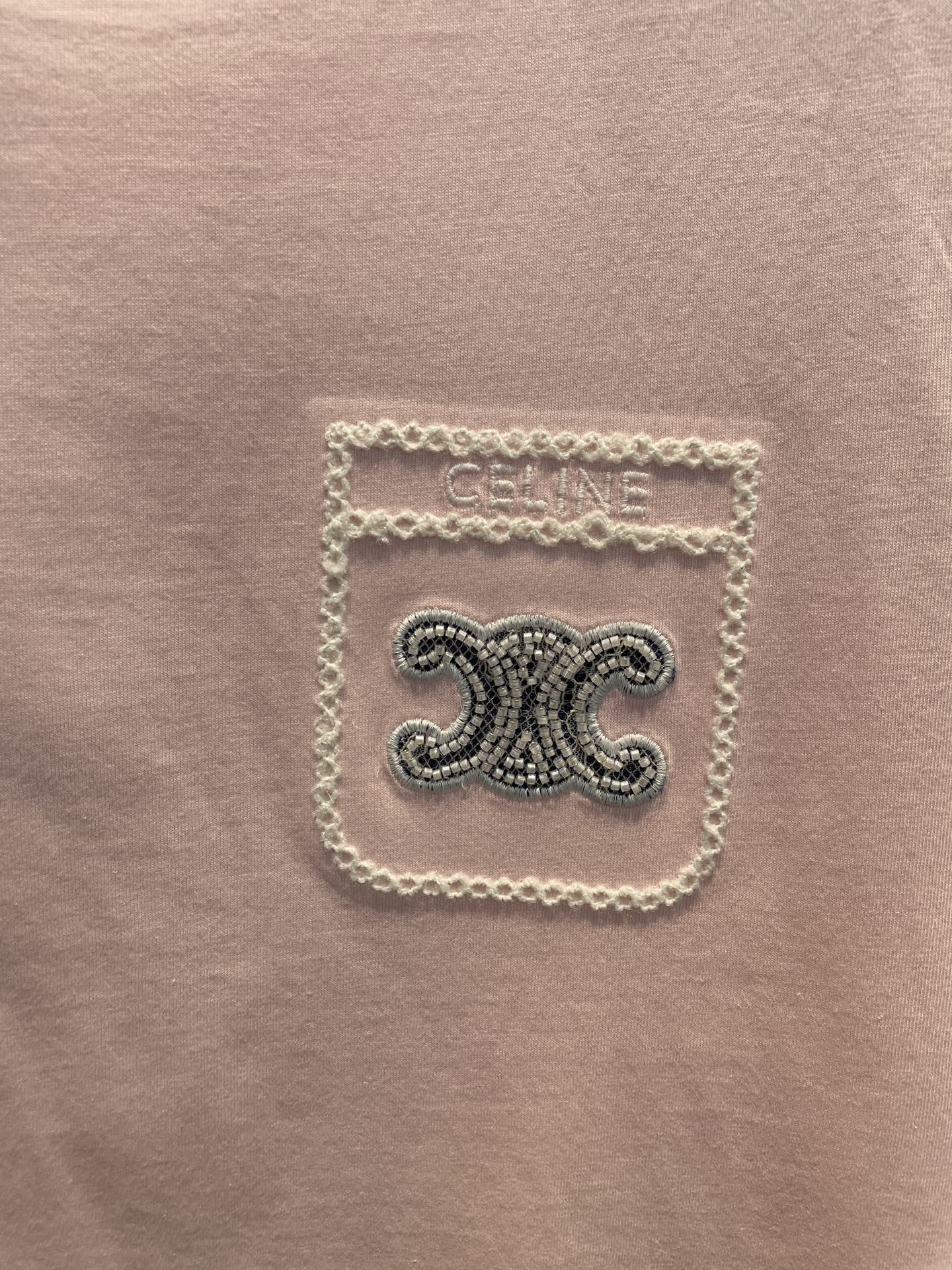 25 Summer new long-sleeved diamond simple letter logo round neck T-shirt