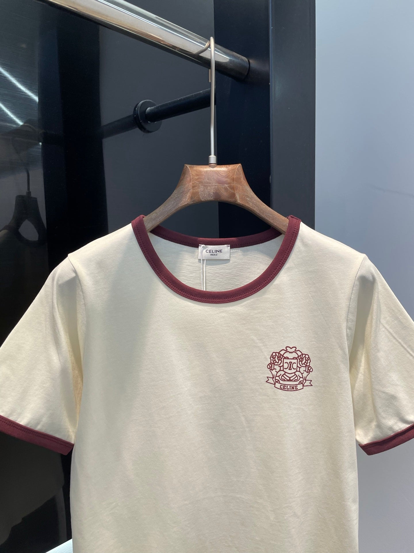 25 Summer new simple letter logo round neck T-shirt