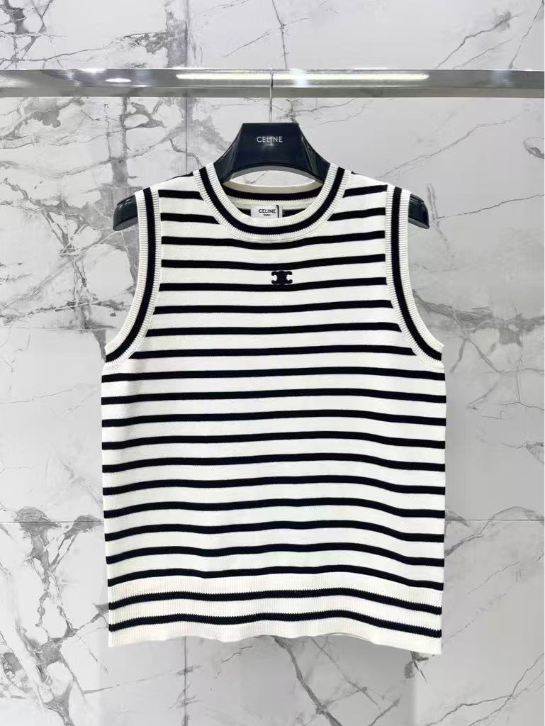 25 Striped embroidered vest