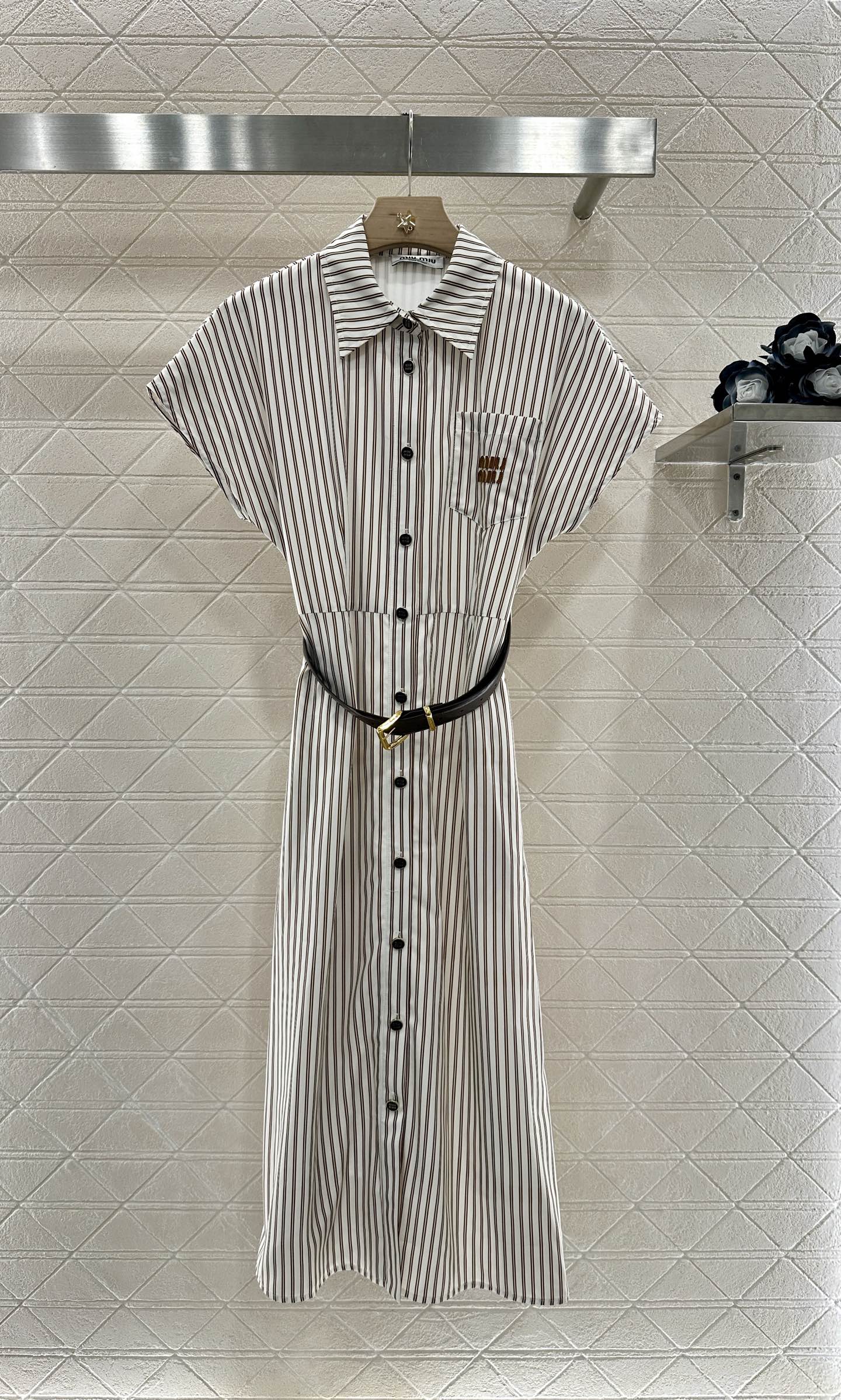 2025 Summer New Striped Belt Dress