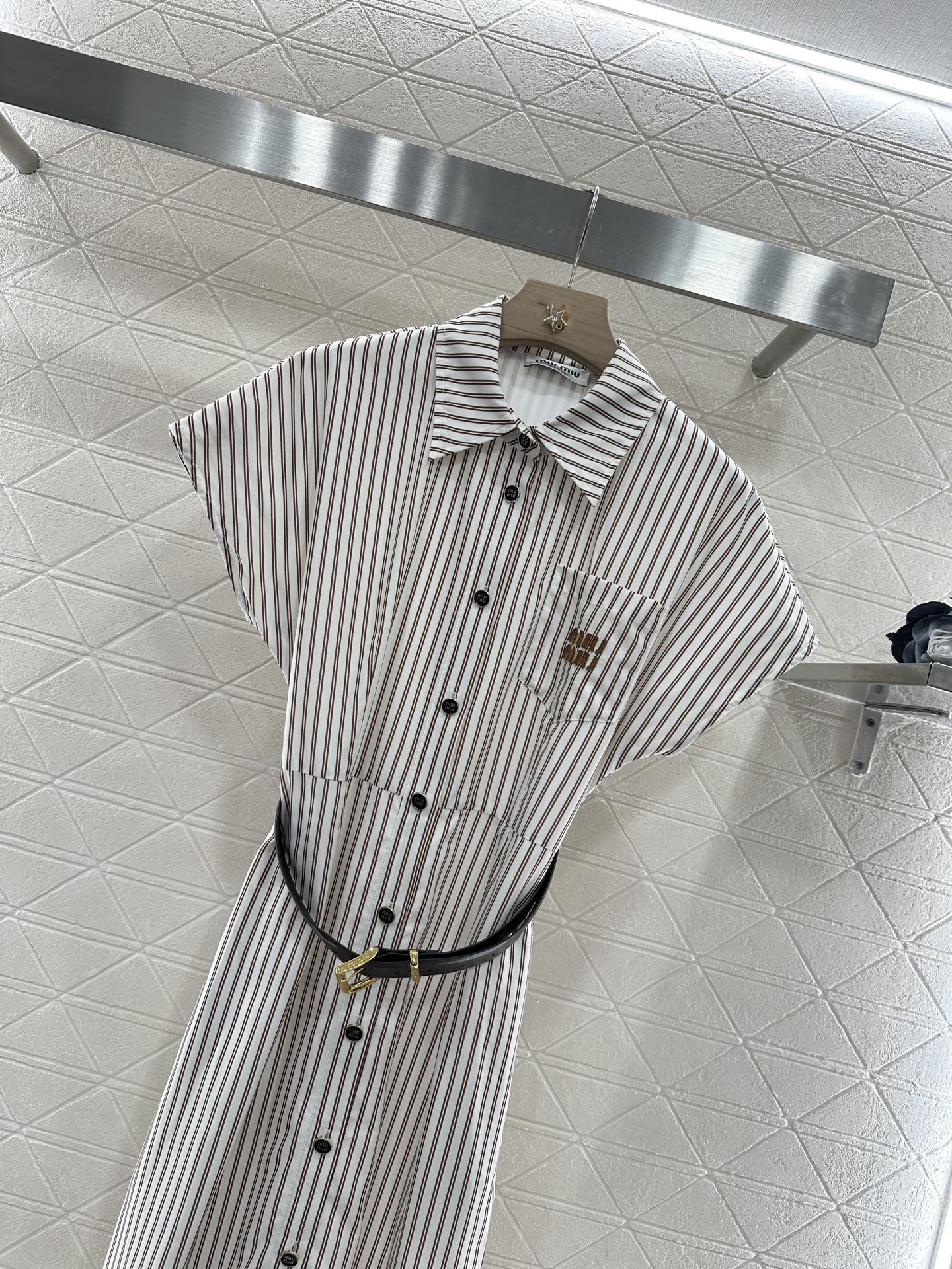 2025 Summer New Striped Belt Dress