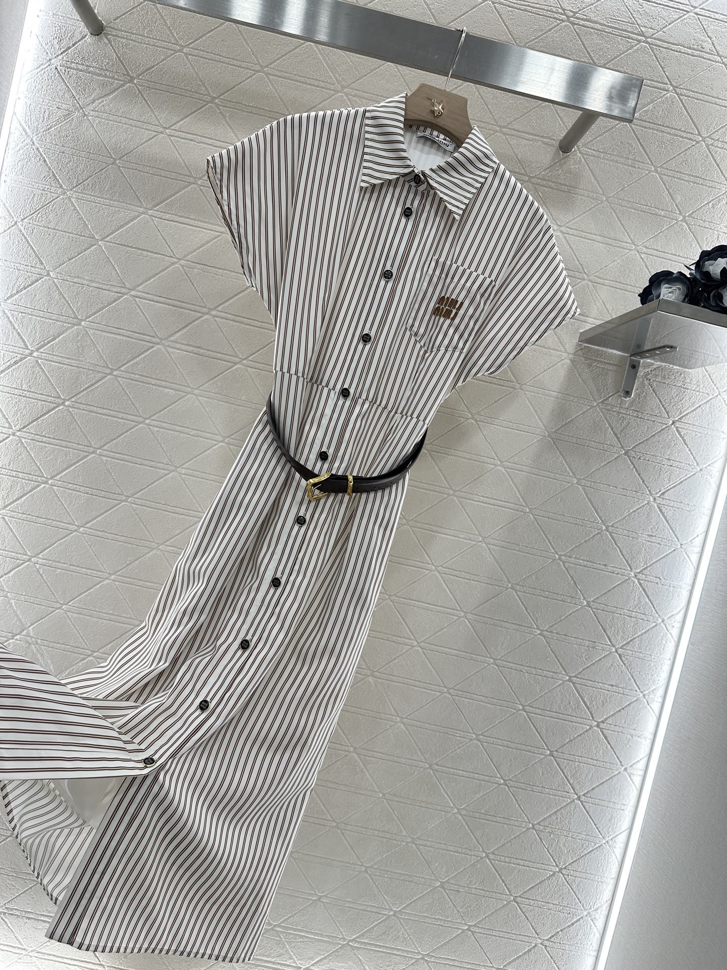 2025 Summer New Striped Belt Dress