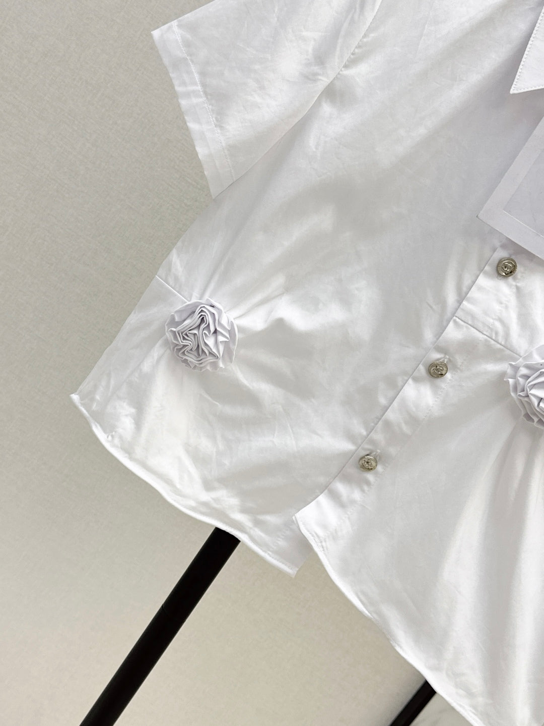 25 Spring and Summer Latest Three-Dimensional Flower Short-Sleeved Shirt