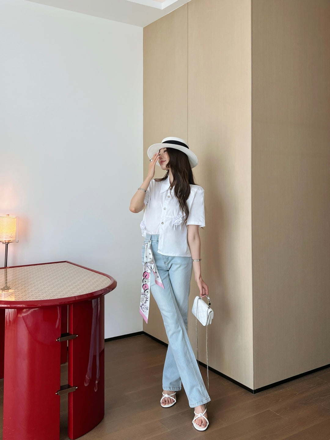 25 Spring and Summer Latest Three-Dimensional Flower Short-Sleeved Shirt