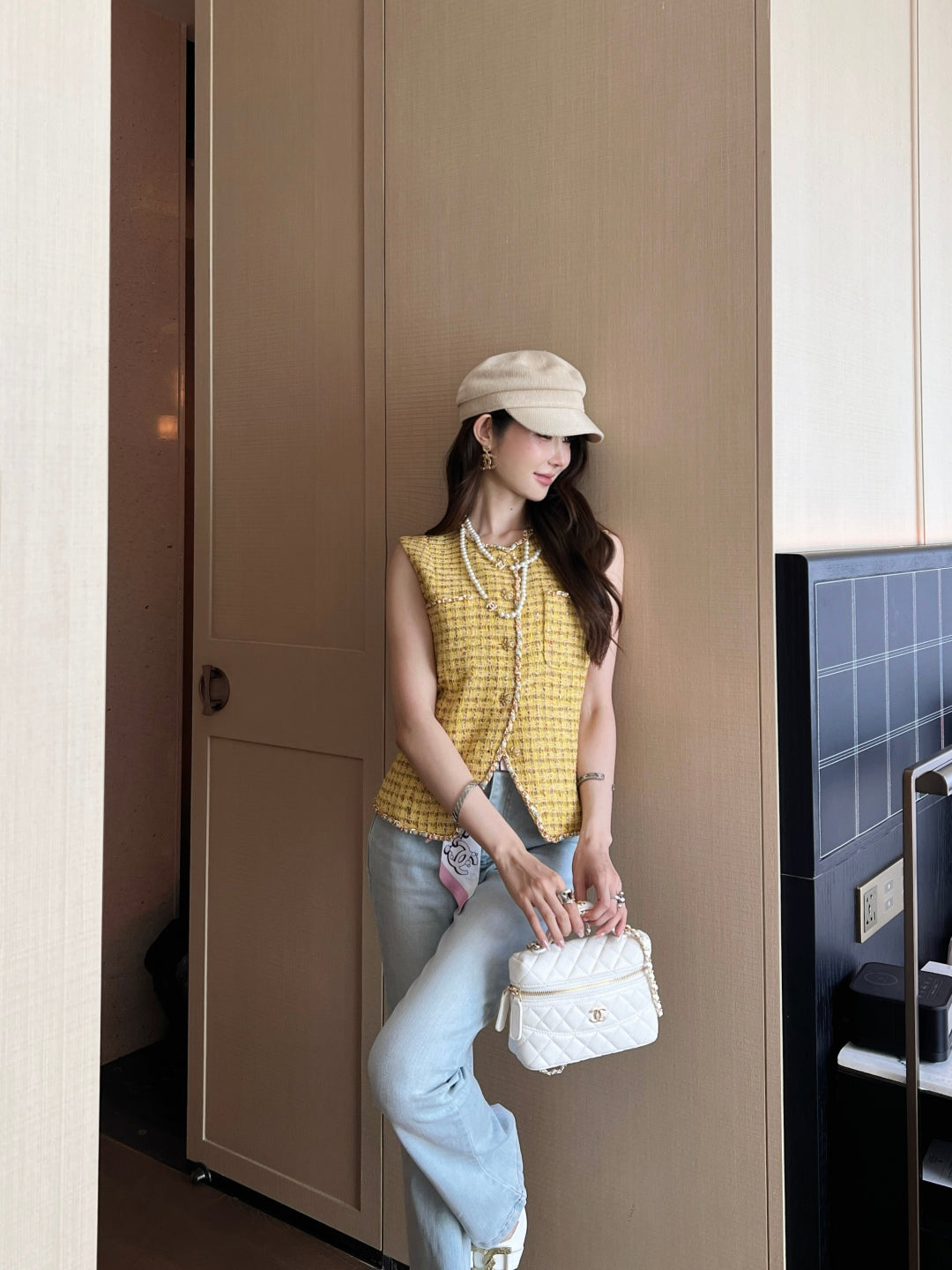 25Ss Spring and Summer New Tweed Vest Jacket
