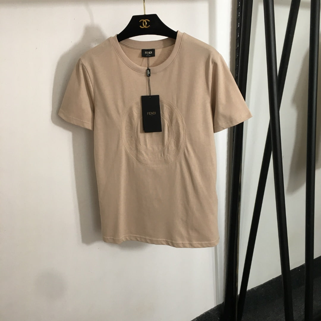 2025 Summer New Logo Letter Patch Casual Short Sleeve T-shirt