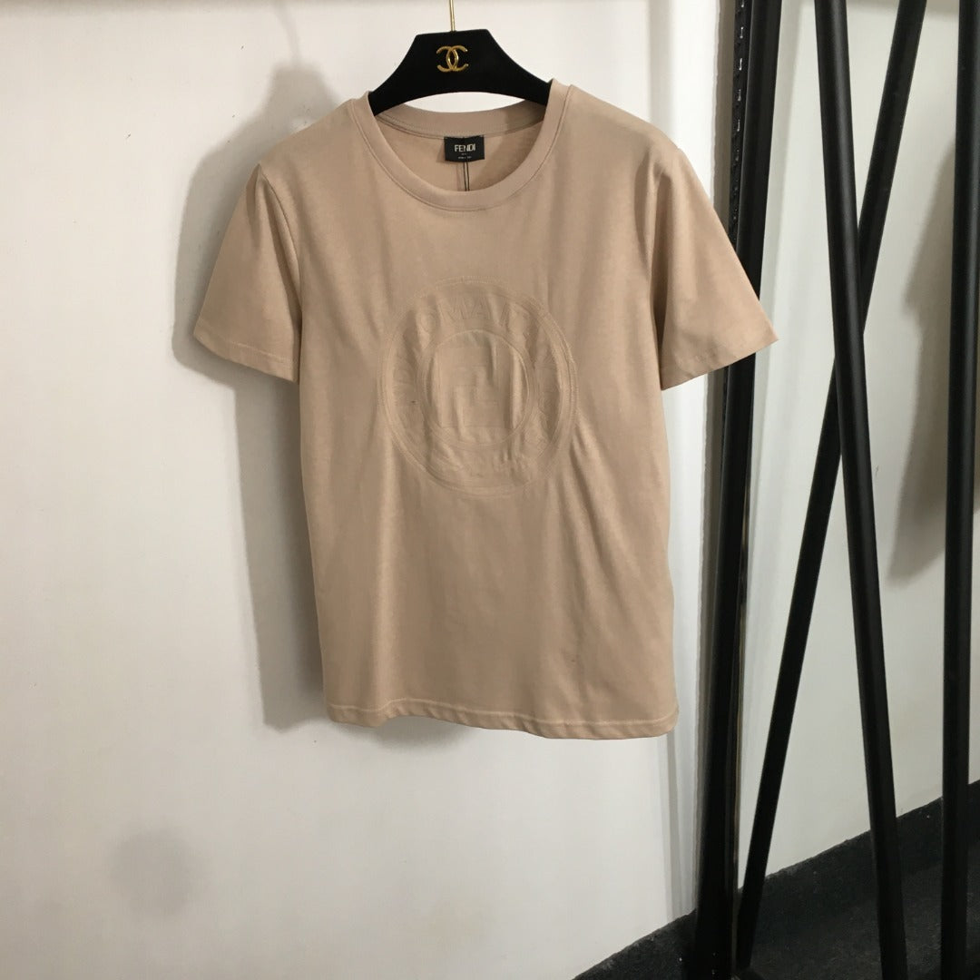 2025 Summer New Logo Letter Patch Casual Short Sleeve T-shirt