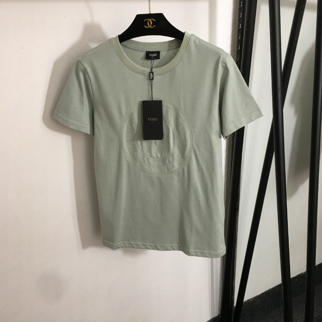 2025 Summer New Logo Letter Patch Casual Short Sleeve T-shirt